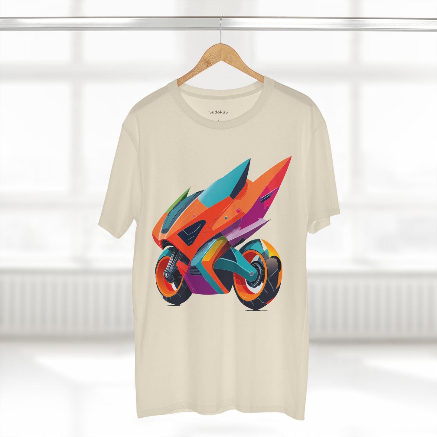Moto Bike Graphic Unisex 100 Cotton Staple Tee 2