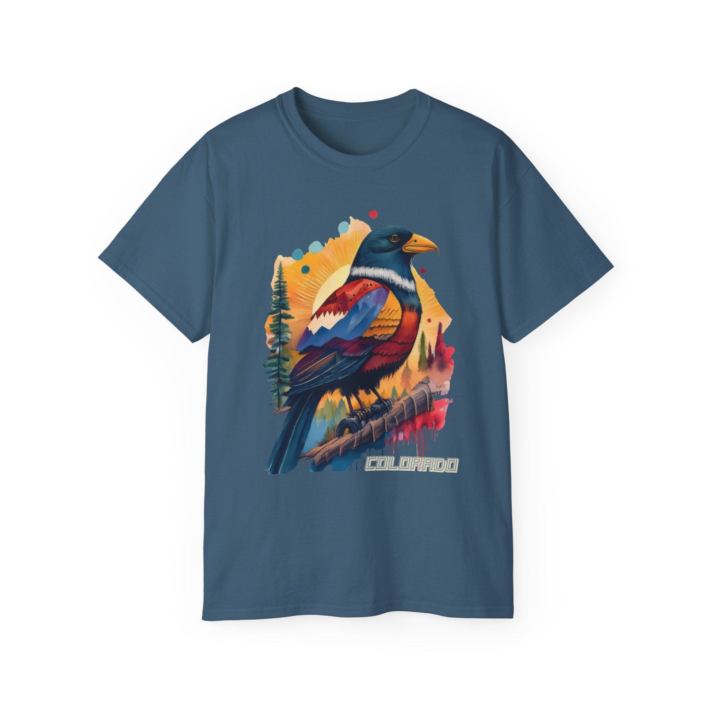 Colorado Bird Graphic Unisex Cotton T‑Shirt 3