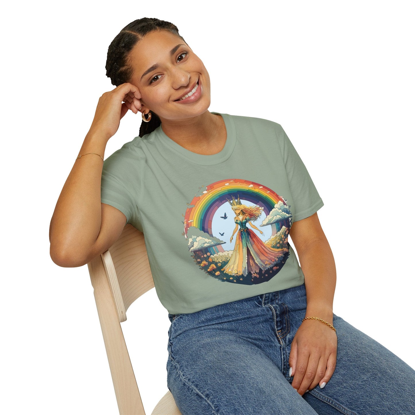 Womens Graphic T Shirt Art Design Tee Softstyle 64000 Unisex Lightweight Cotton Fabric