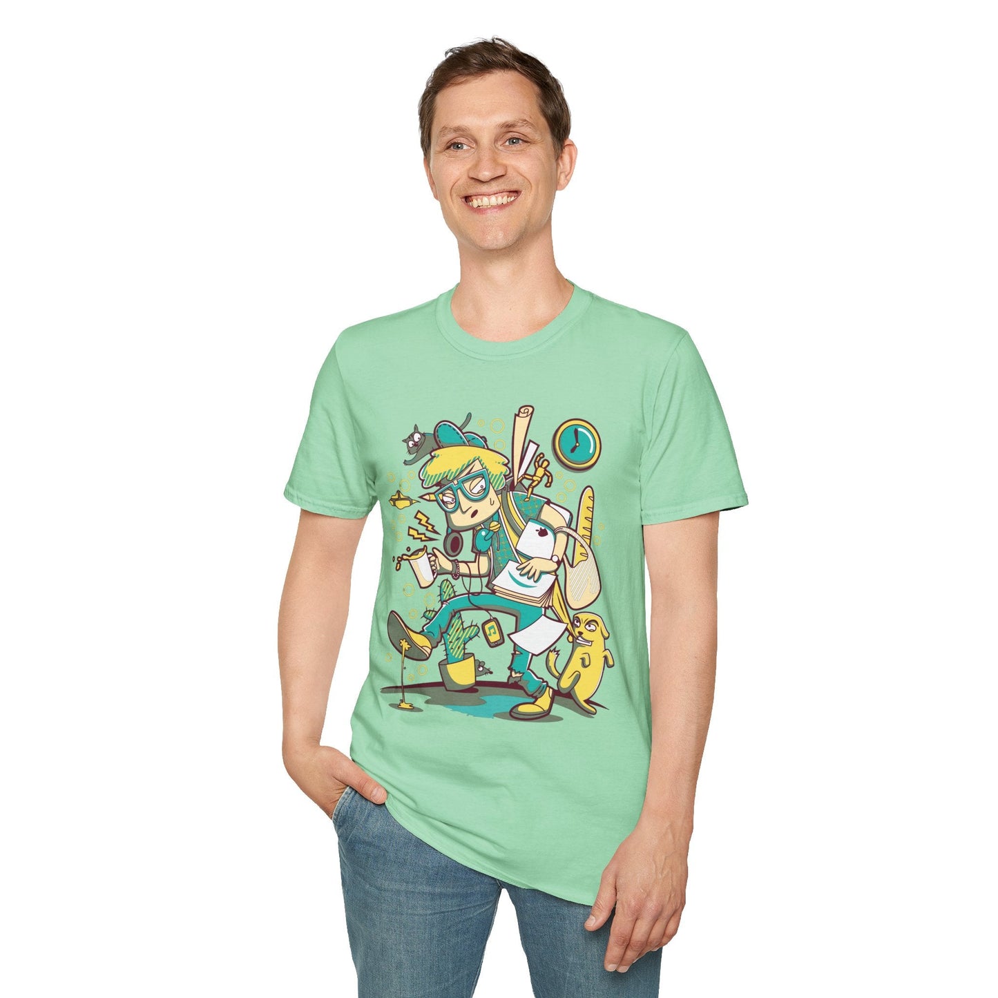 Cartoon T Shirt Animation T Shirt Funny Tee Shirt Unisex Gildan Softstyle 64000 Cotton Tee