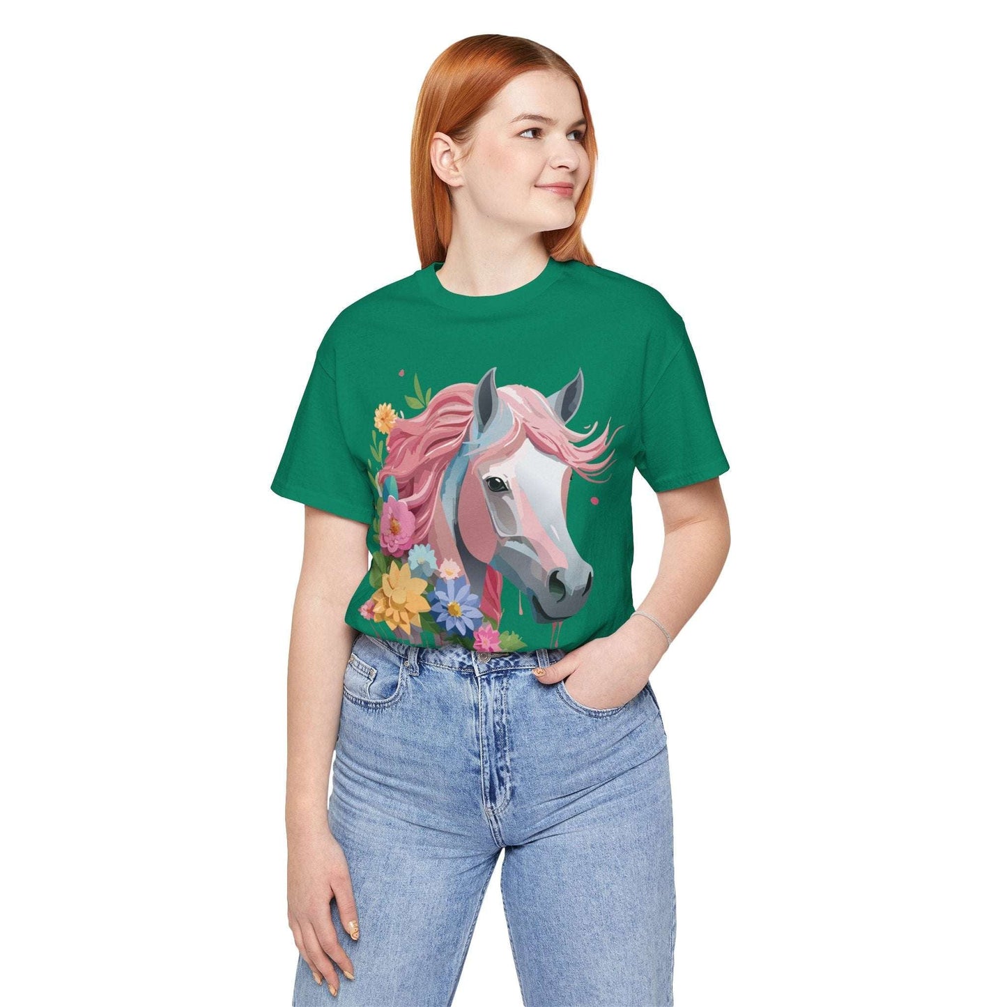 Horse Graphic Unisex 100 Cotton Vintage Animal Art T-Shirt 1