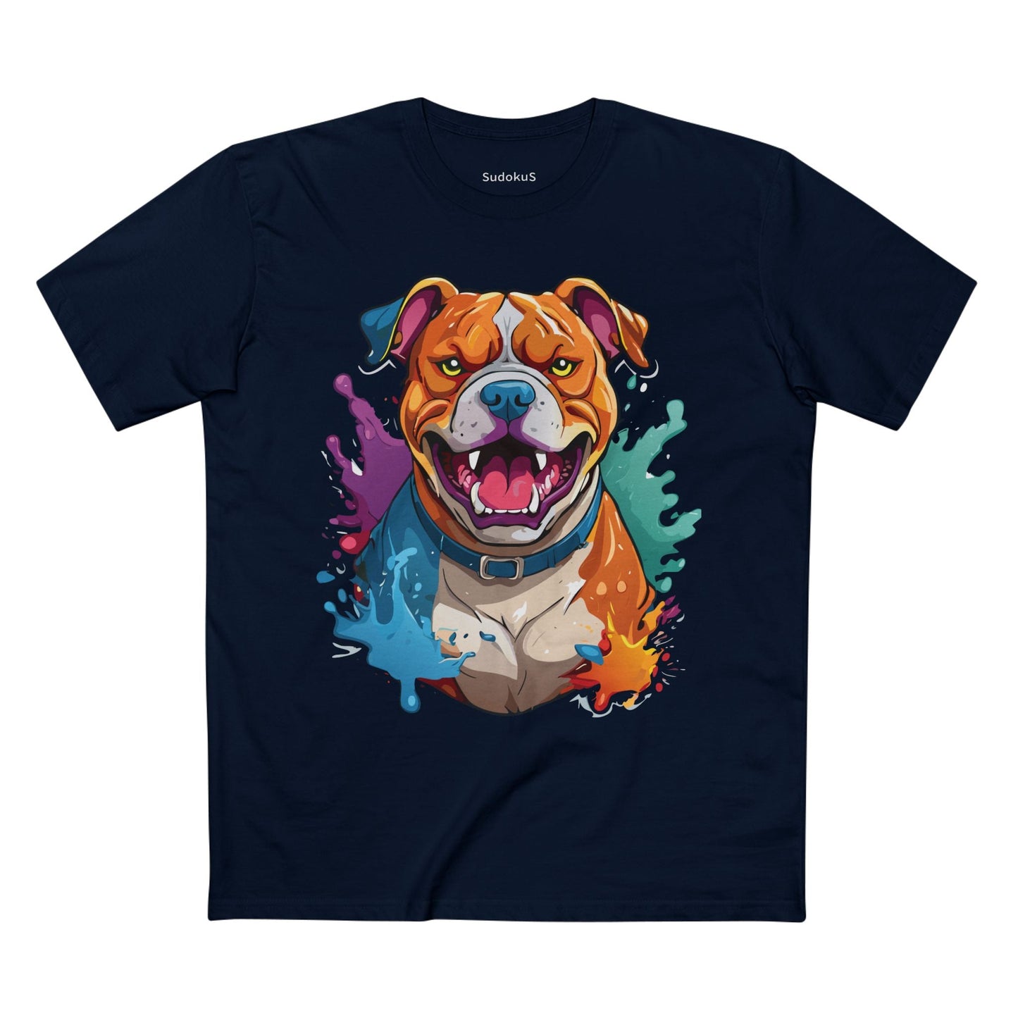 Dog Graphic Unisex 100 Cotton Staple Tee with Animal Design Artwork 34