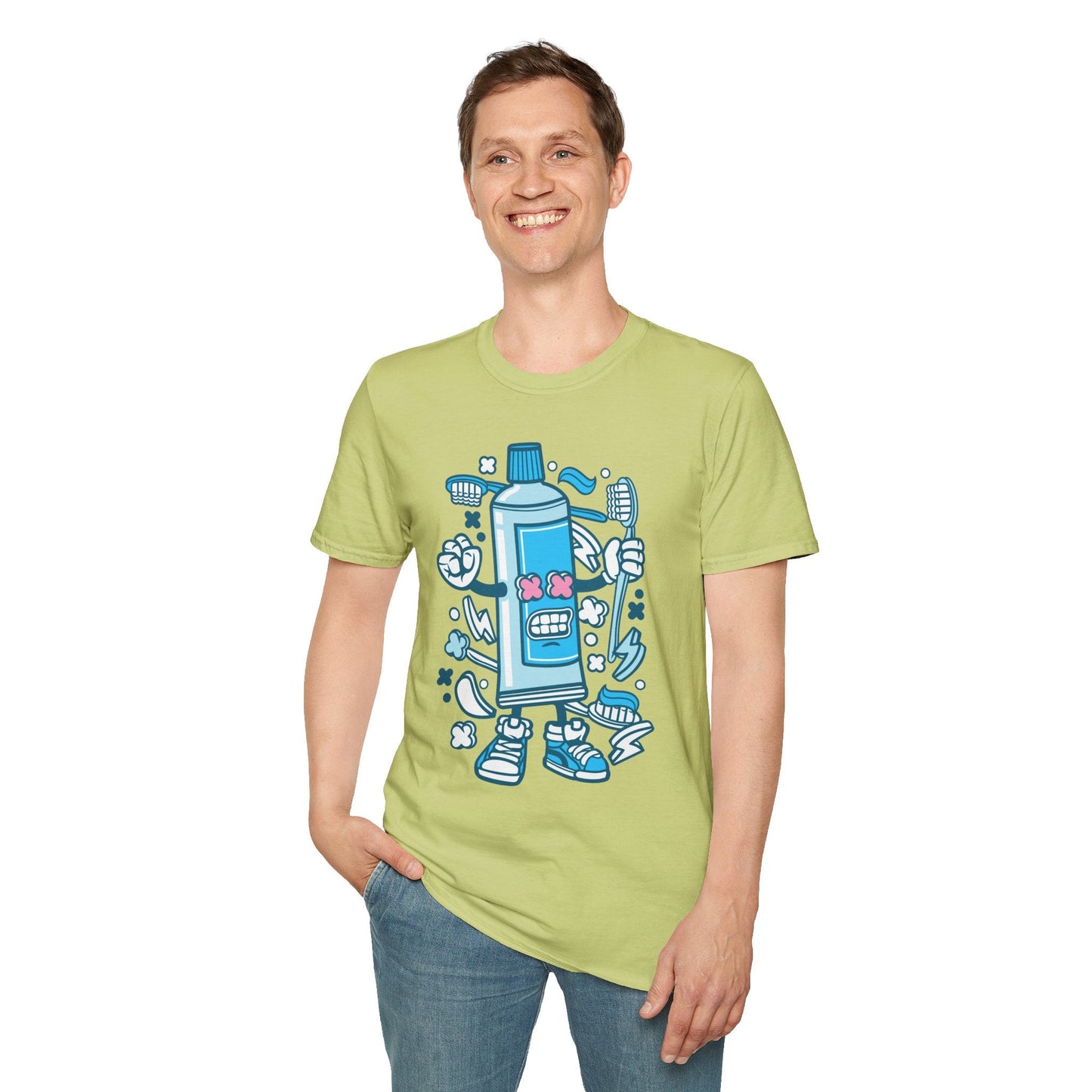 Cartoon Animation T Shirt Unisex Gildan Softstyle 64000 Tee With Fun Art Design Artwork