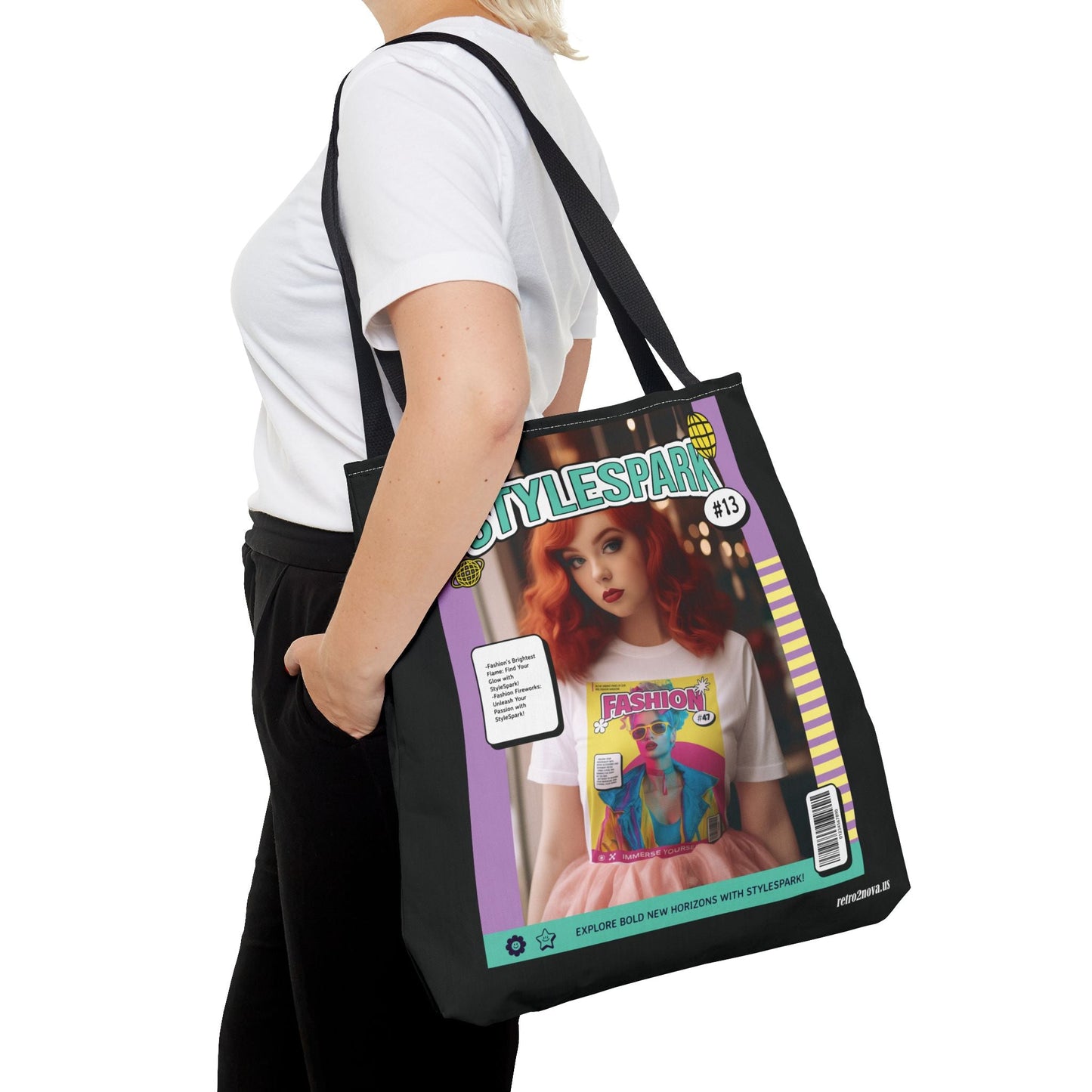 Canvas Tote Bag Magazine Cover Retro Vintage Style Durable Everyday Carry Free Shipping