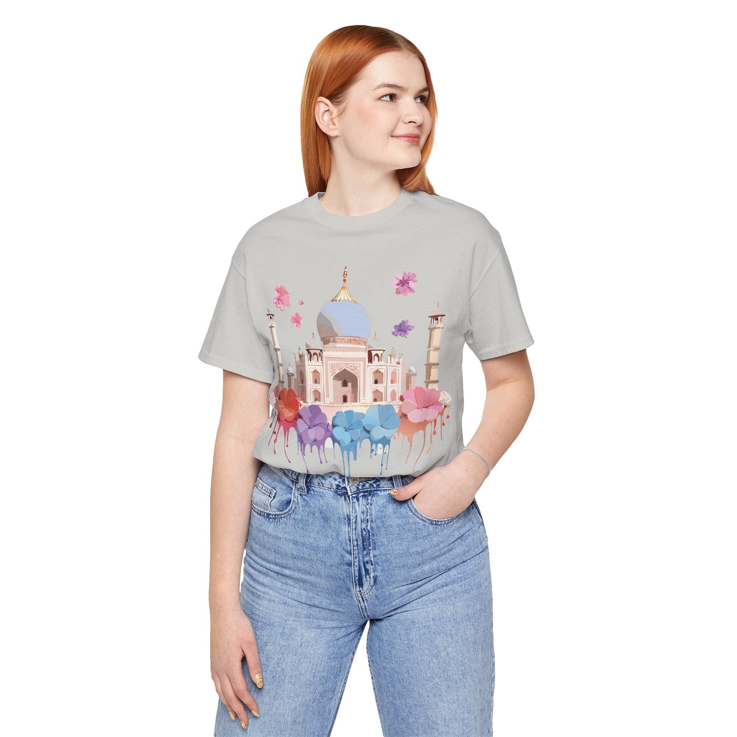 Taj Mahal Graphic Tee Unisex Short Sleeve Shirt By Adelpha With Vintage Inspired Artwork