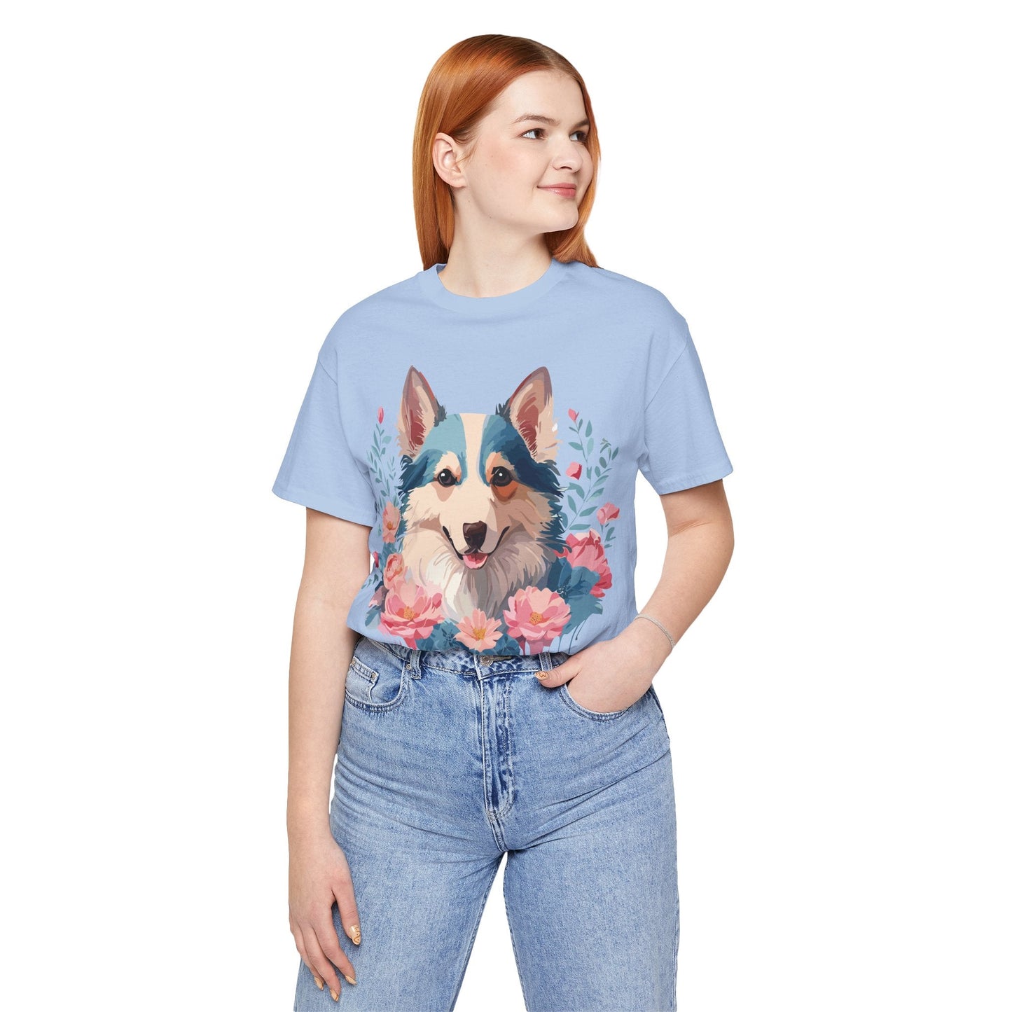 Unisex Graphic Dog Shirt Vintage Inspired Tee Art Design By Adelpha Premium Short Sleeve