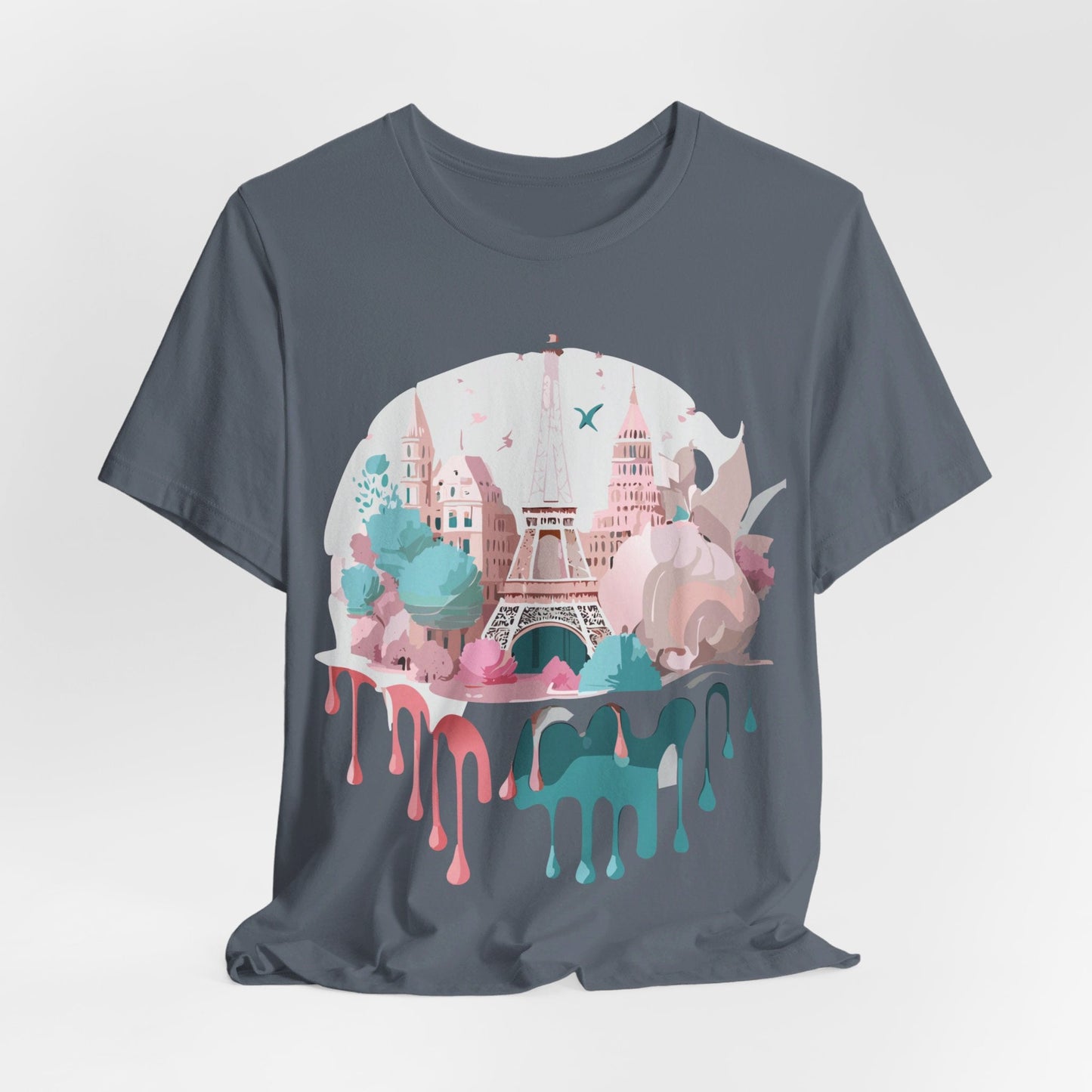 Paris Tourist Shirt Graphic Tee Unisex Jersey Short Sleeve Adelpha Vintage Art Design