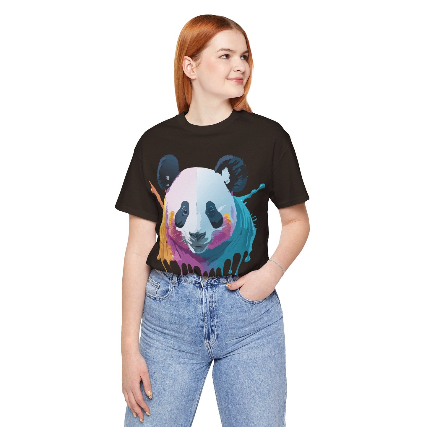 Adelpha Panda Graphic Tee Unisex Vintage Inspired Art Design Short Sleeve Shirt Edition