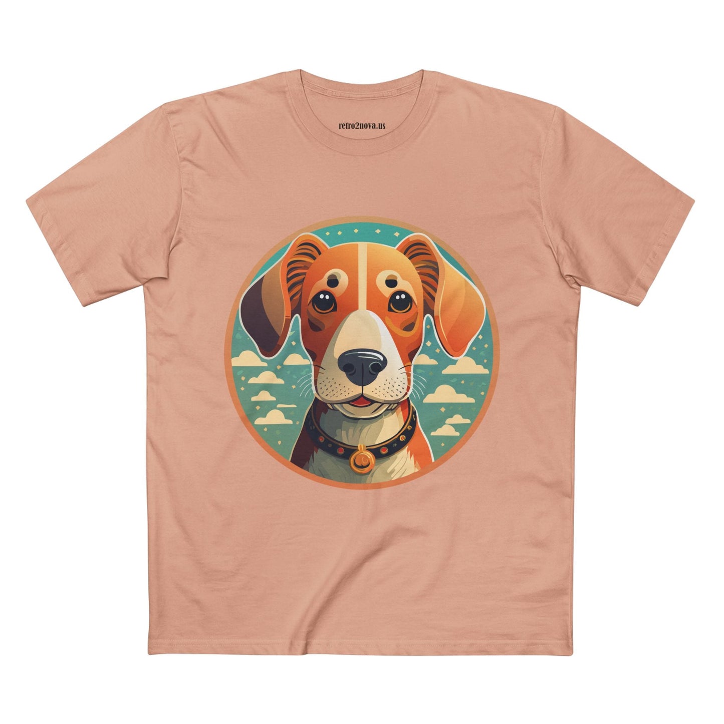 Dog Animal Art Shirt For Unisex Premium Cotton Tee By Retro2Nova With Original Art Design Built For Everyday Comfort