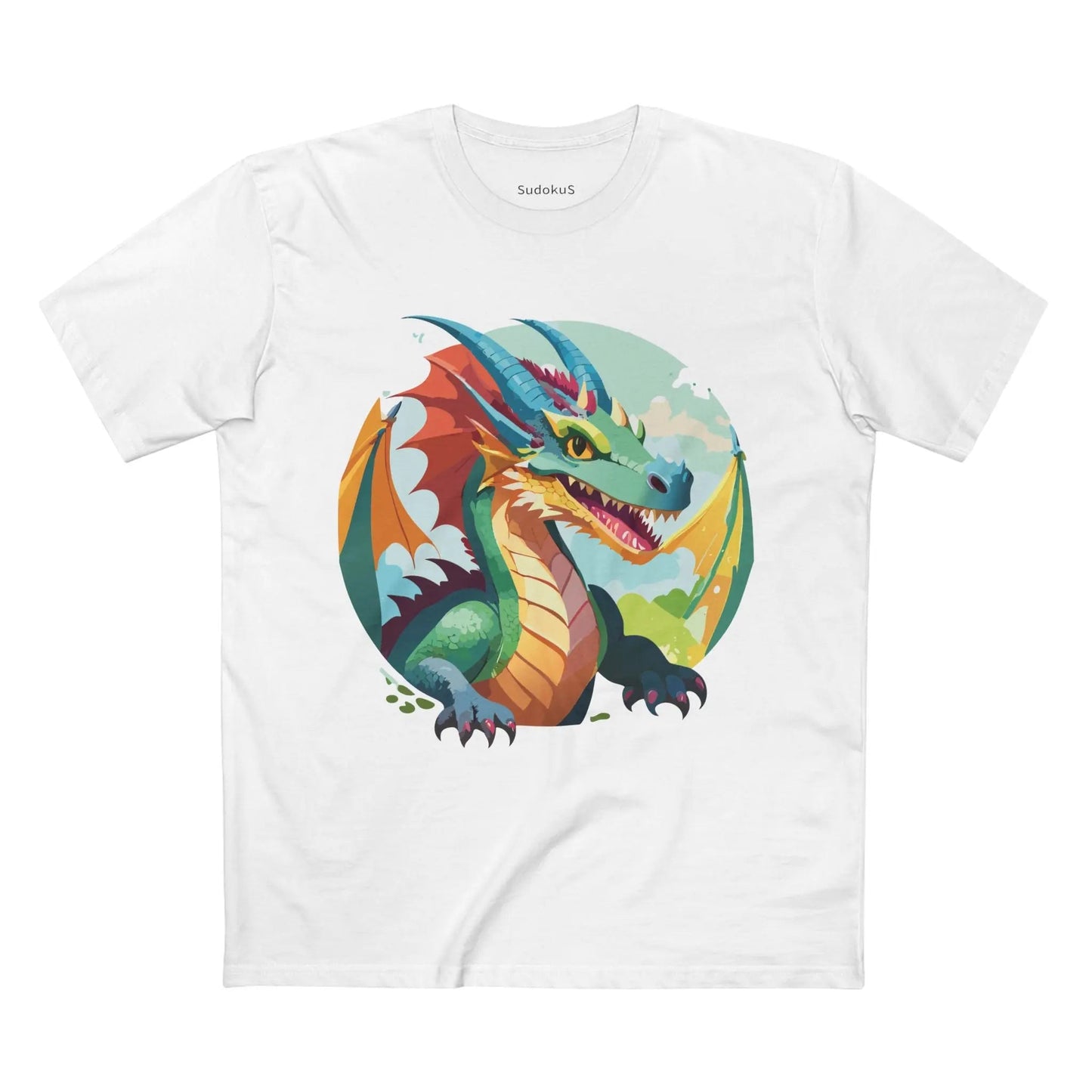 Dragon Graphic Unisex 100 Cotton Staple Tee 30