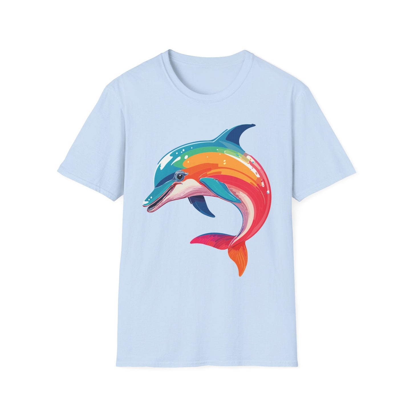 Dolphin Shirt For Unisex 100 Percent Ring Spun Cotton Gildan Softstyle 64000 Short Sleeve Tee