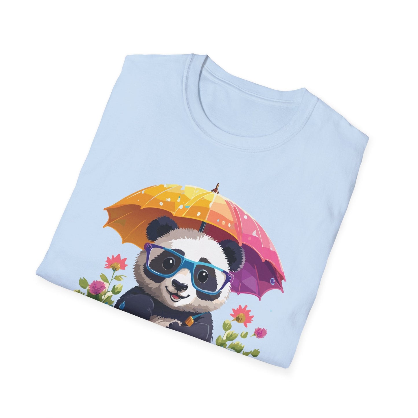 Unisex Panda Shirt Softstyle Tee 100 Percent Ring Spun Cotton Comfortable Animal Tee