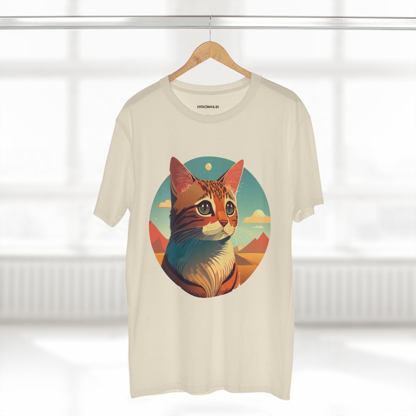 Cat Shirt Unisex Premium Cotton Tee With Original Art Design By Retro2Nova Breathable Ring Spun Cotton Soft Comfortable