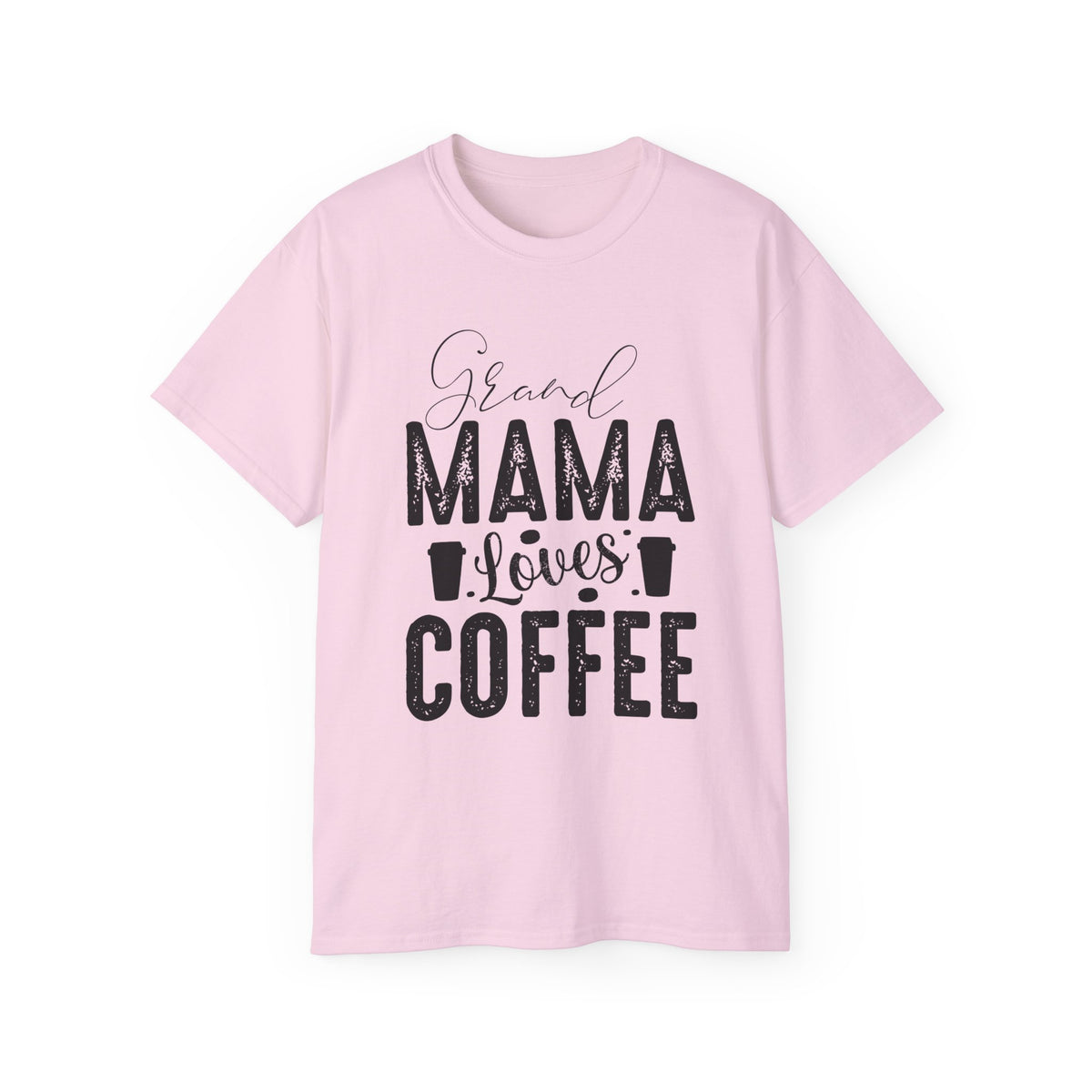 Mama Loves Coffee T-Shirt | Vintage Script Coffee Mom Tee