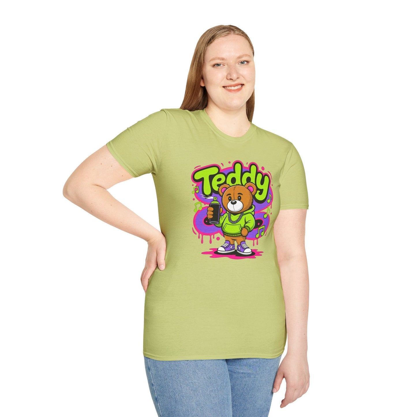 Cartoon T Shirt With Animation Funny Animals Tee Unisex Softstyle Gildan 64000 Cotton