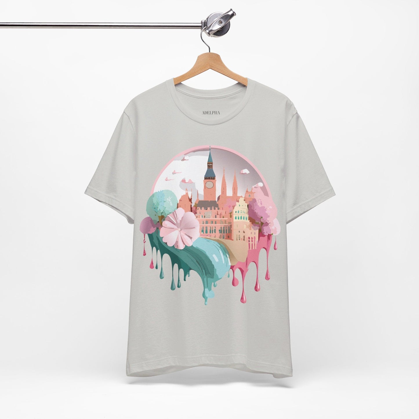 Prague Tourist Shirt Unisex Graphic Tee Featuring Vintage Inspired Art By Adelpha