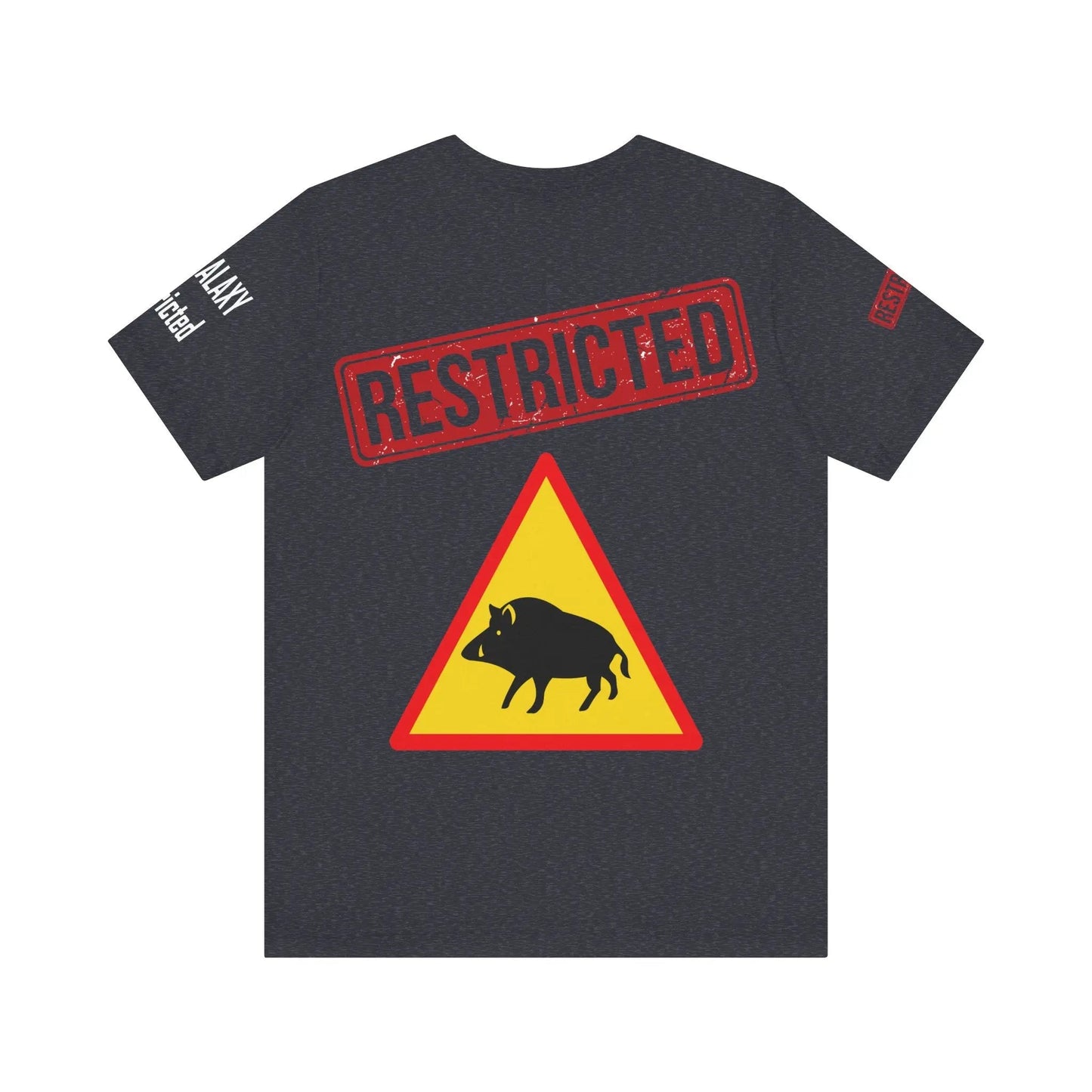 Tee Shirt With Red Stamp From Bad Galaxy Made To Order 100 Percent Cotton USA Printed With Eco Inks
