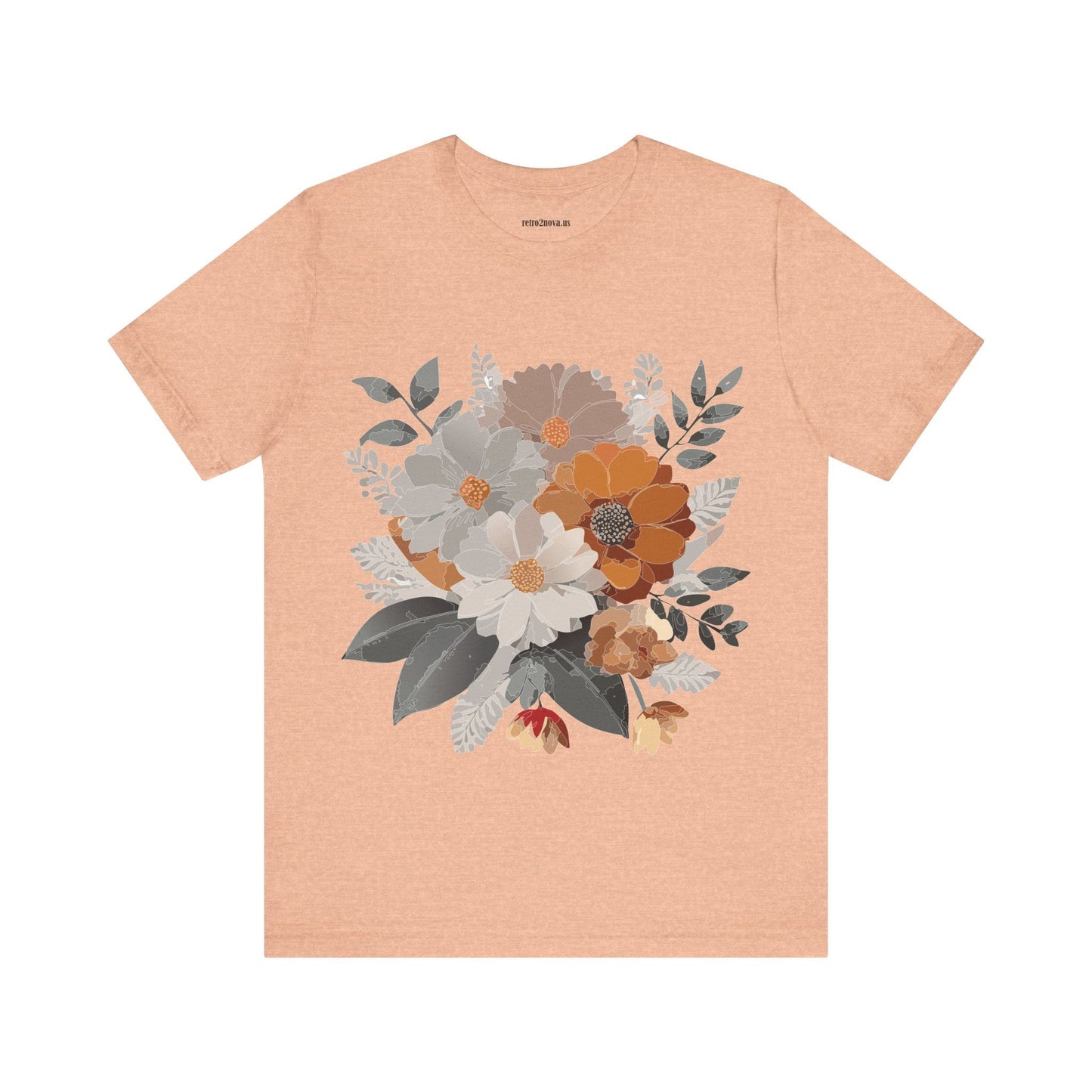 Flowers Shirt Floral Shirt Unisex Tee Lightweight Jersey Short Sleeve Floral Print Free Shipping