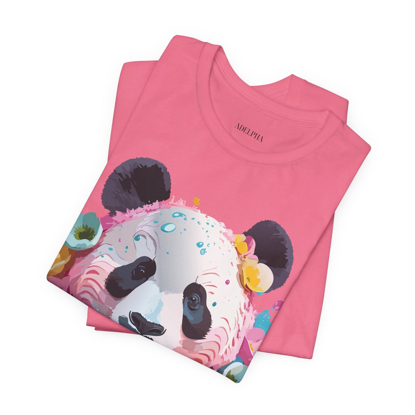 Panda Graphic Unisex 100 Cotton Vintage Art with Animal T-Shirt 6