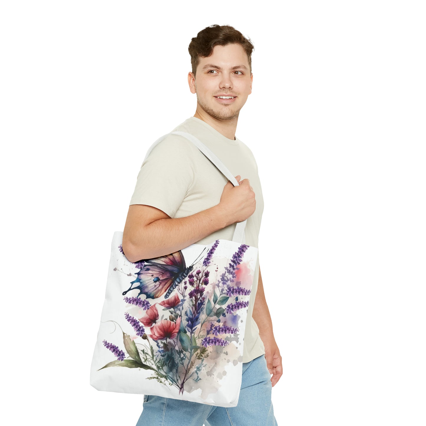 Canvas Bag with Butterfly Prints