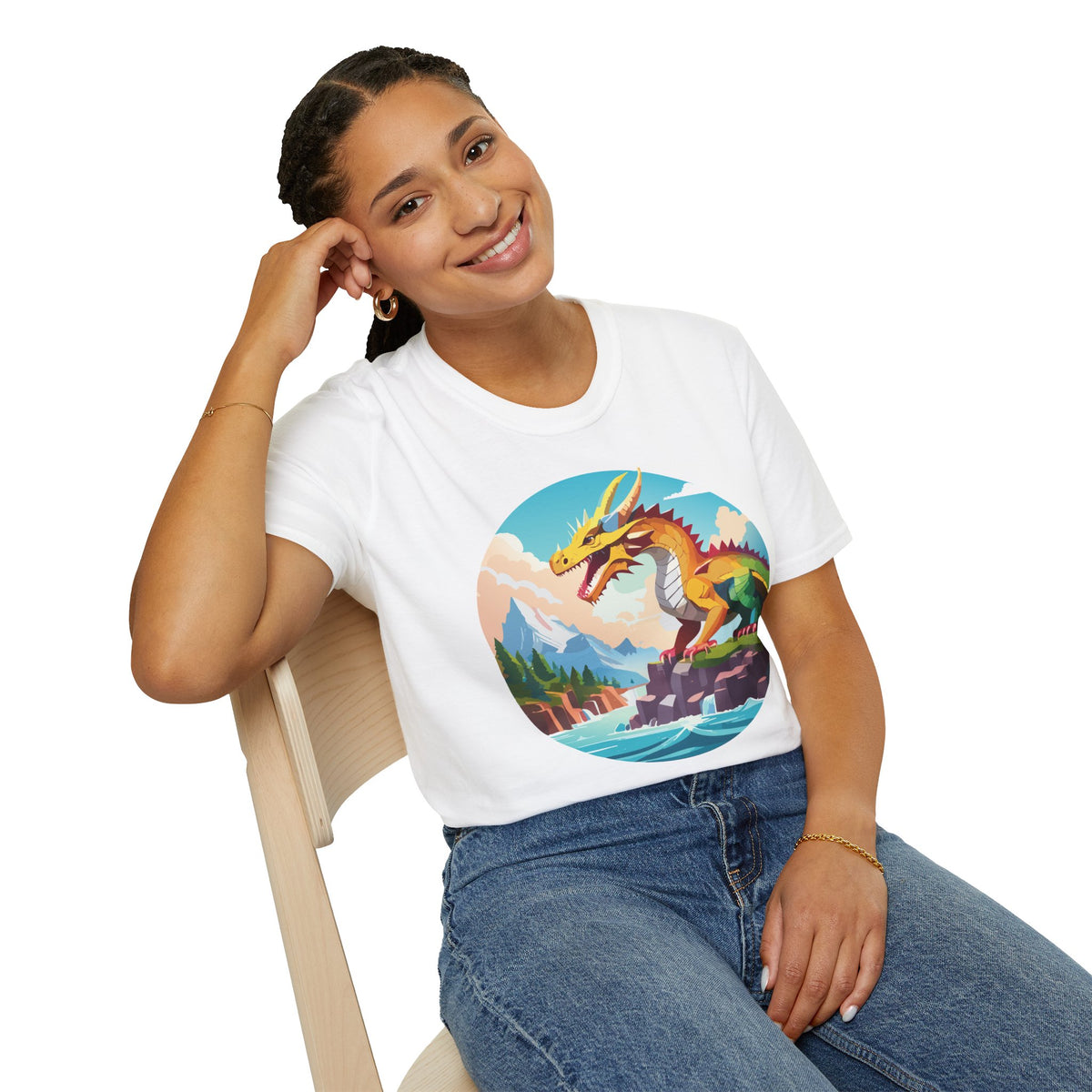 Dragon Graphic Tee Gildan Unisex 100 Cotton Tee Shirt with Animals Design h12