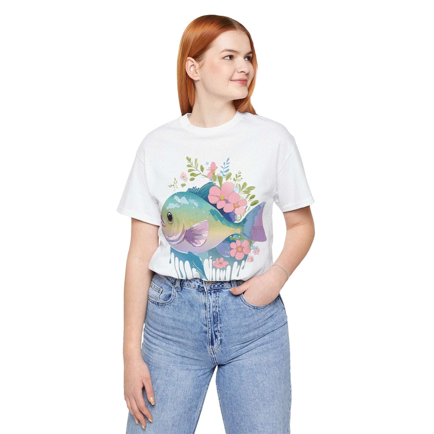 Fish Graphic Unisex 100 Cotton Vintage Artwork Tee 1