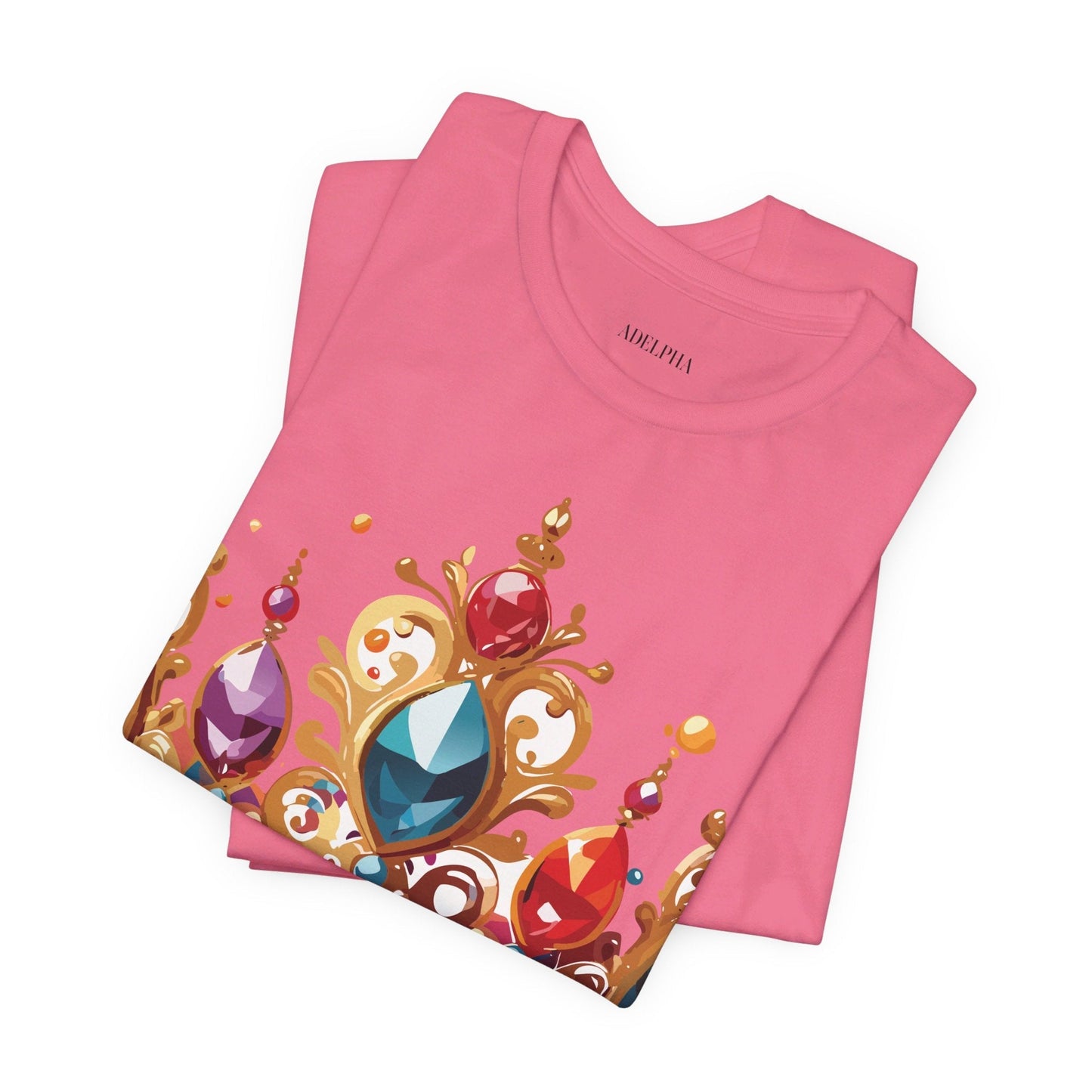 Adelpha Vintage Inspired Graphic Tee Crown Shirt Unisex Short Sleeve Art Design Edition