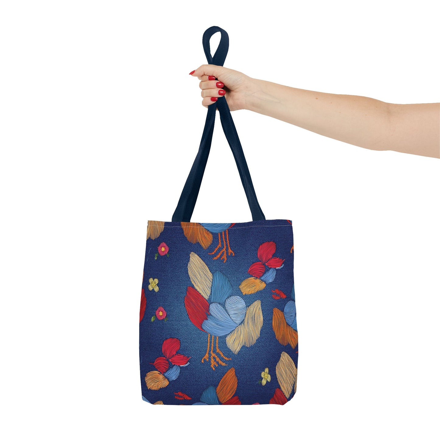 Denim Fabric Imitation Print Unisex Canvas Bag Poly Spun 3 Sizes Tote Bag 194-2