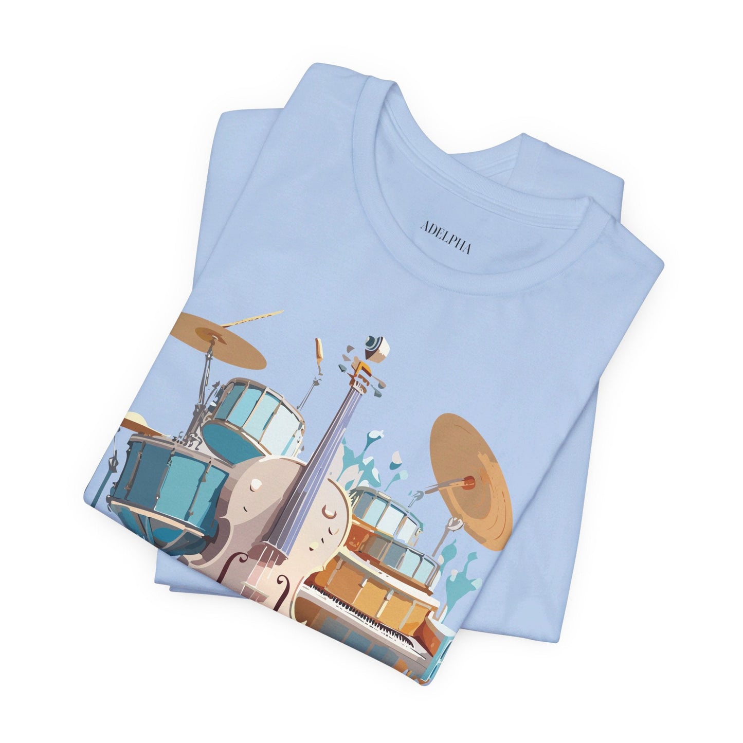 Adelpha Music Graphic T Shirt Unisex Jersey Short Sleeve Vintage Inspired Artwork Tee