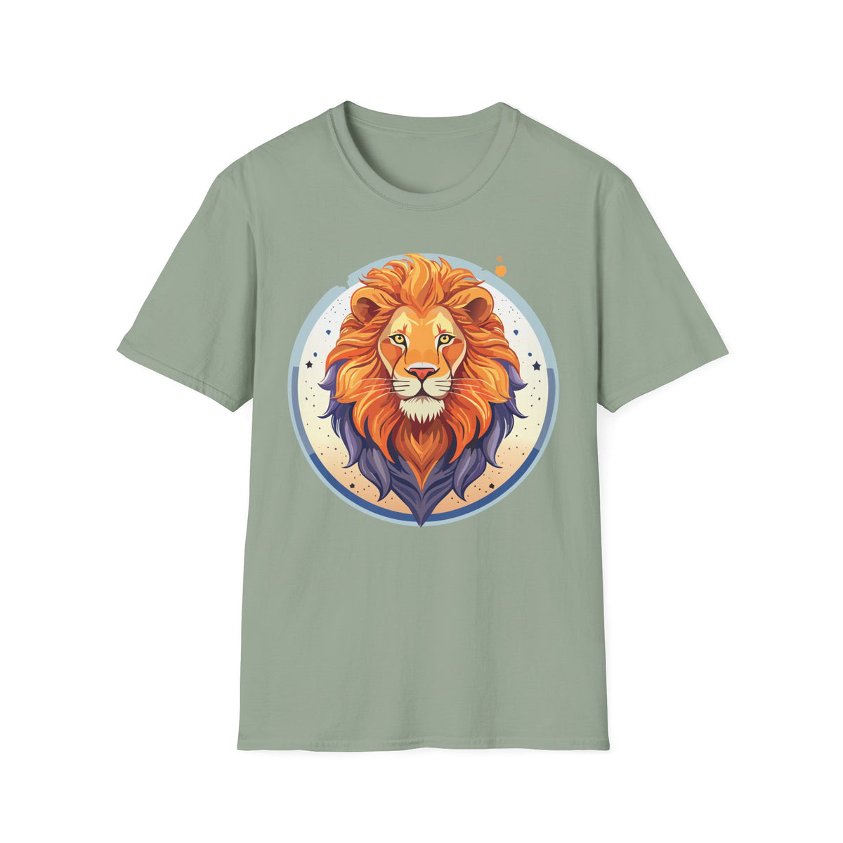 Majestic Lion Portrait T-Shirt | Colorful Retro Lion Graphic Tee