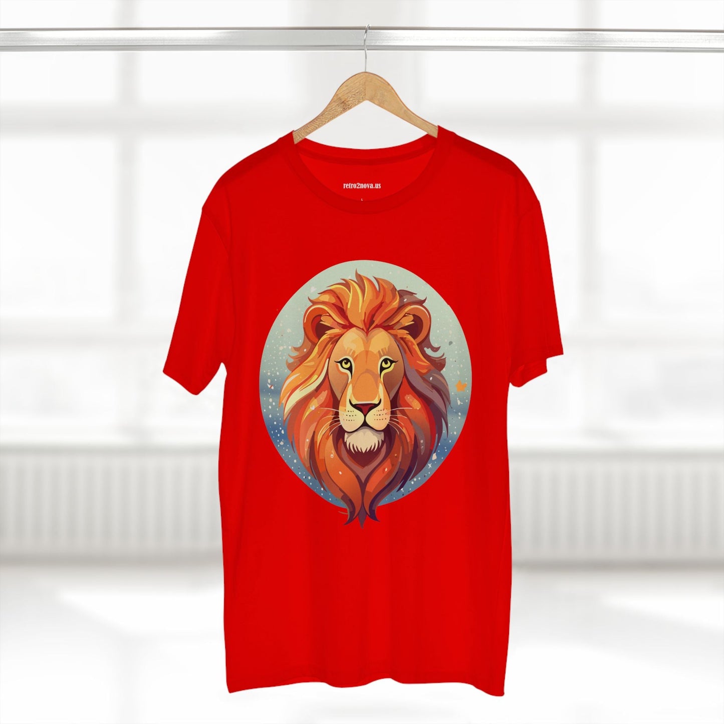 Lion Art Shirt Unisex Premium Cotton Tee With Original Art Design From Retro2Nova Art Collection Worldwide