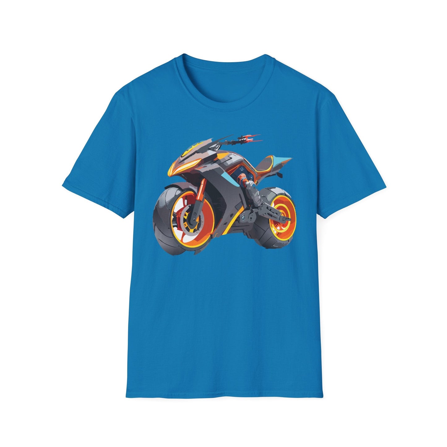 Unisex Bike T Shirt With Motorcycle Graphic MTB Tee Cotton Softstyle Comfort For Riders