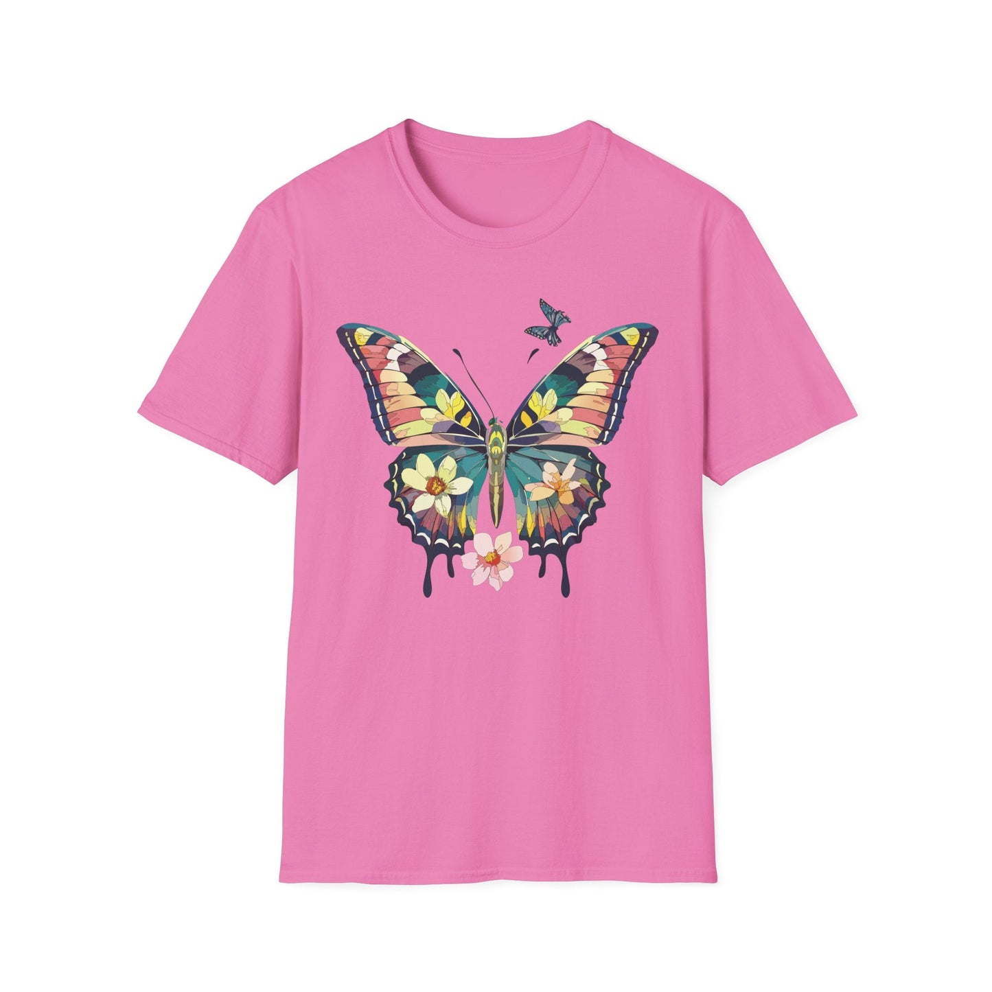 Butterfly T Shirt For Unisex Softstyle 64000 Short Sleeve Monarch Butterfly Tee Design