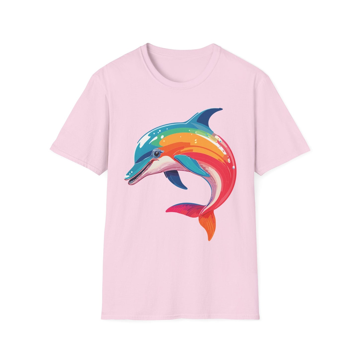 Dolphin Shirt For Unisex 100 Percent Ring Spun Cotton Gildan Softstyle 64000 Short Sleeve Tee
