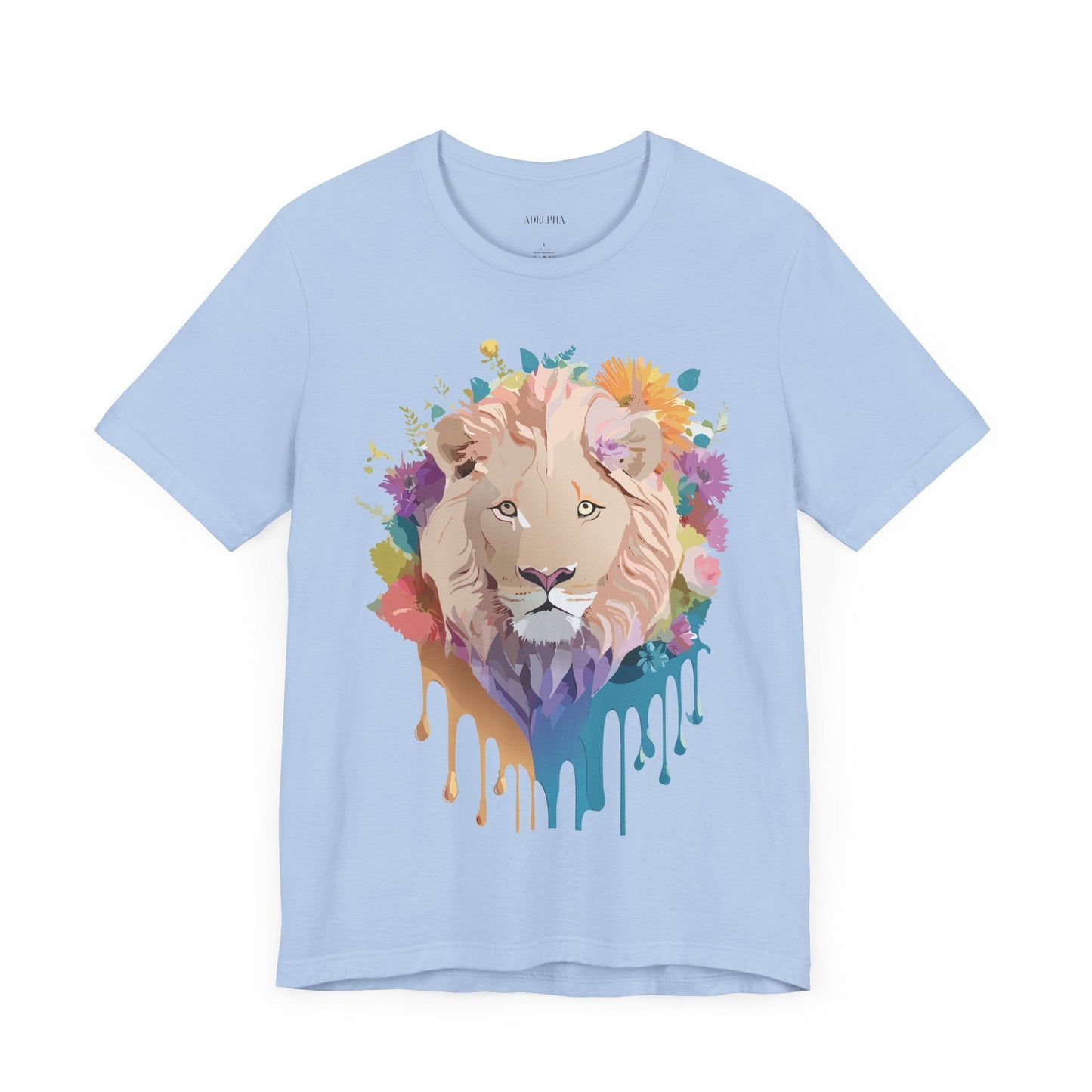 Lion Graphic Tee Unisex Short Sleeve Shirt By Adelpha Vintage Inspired Premium Artwork
