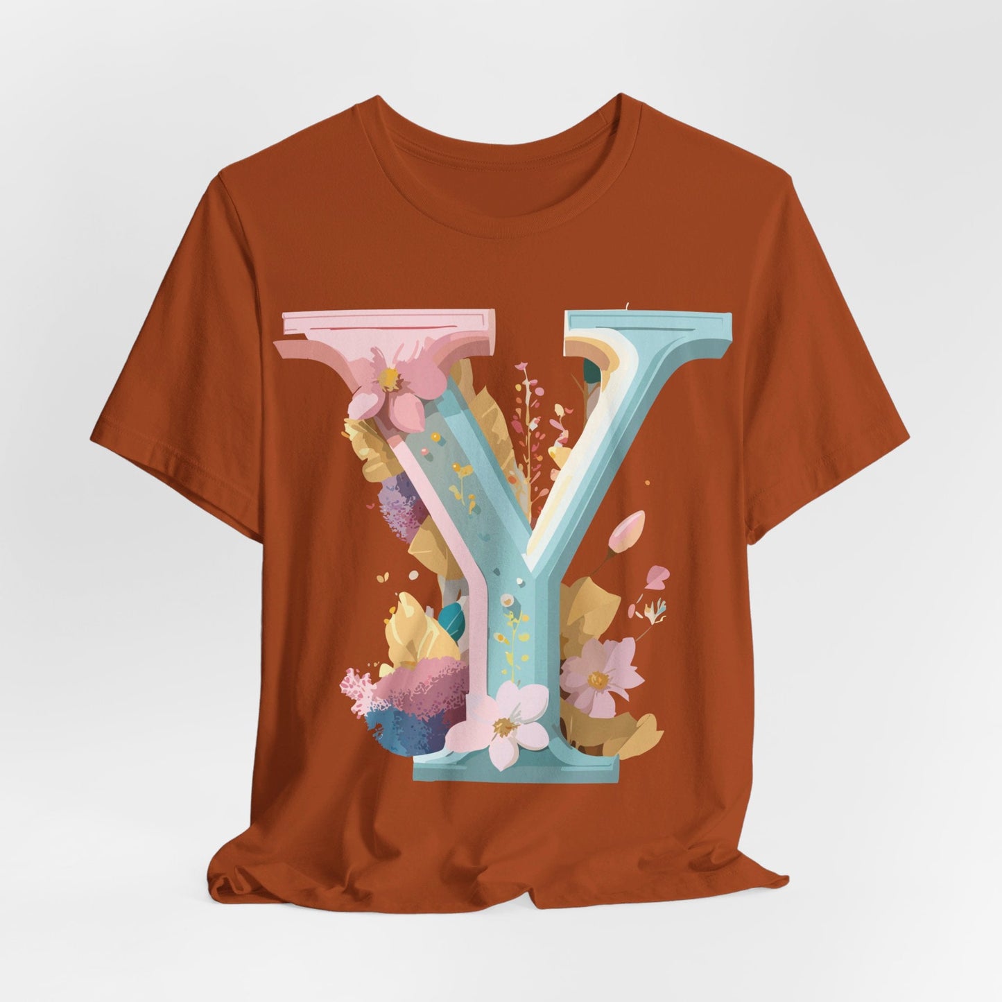Letter Y Shirt Unisex Graphic Tee Vintage Inspired Artwork Adelpha Short Sleeve Design