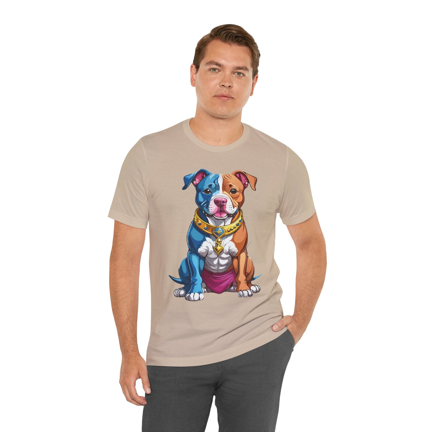 Unisex Animal Shirt Art Design Tee With Wild Animals Print Short Sleeve Jersey Tee