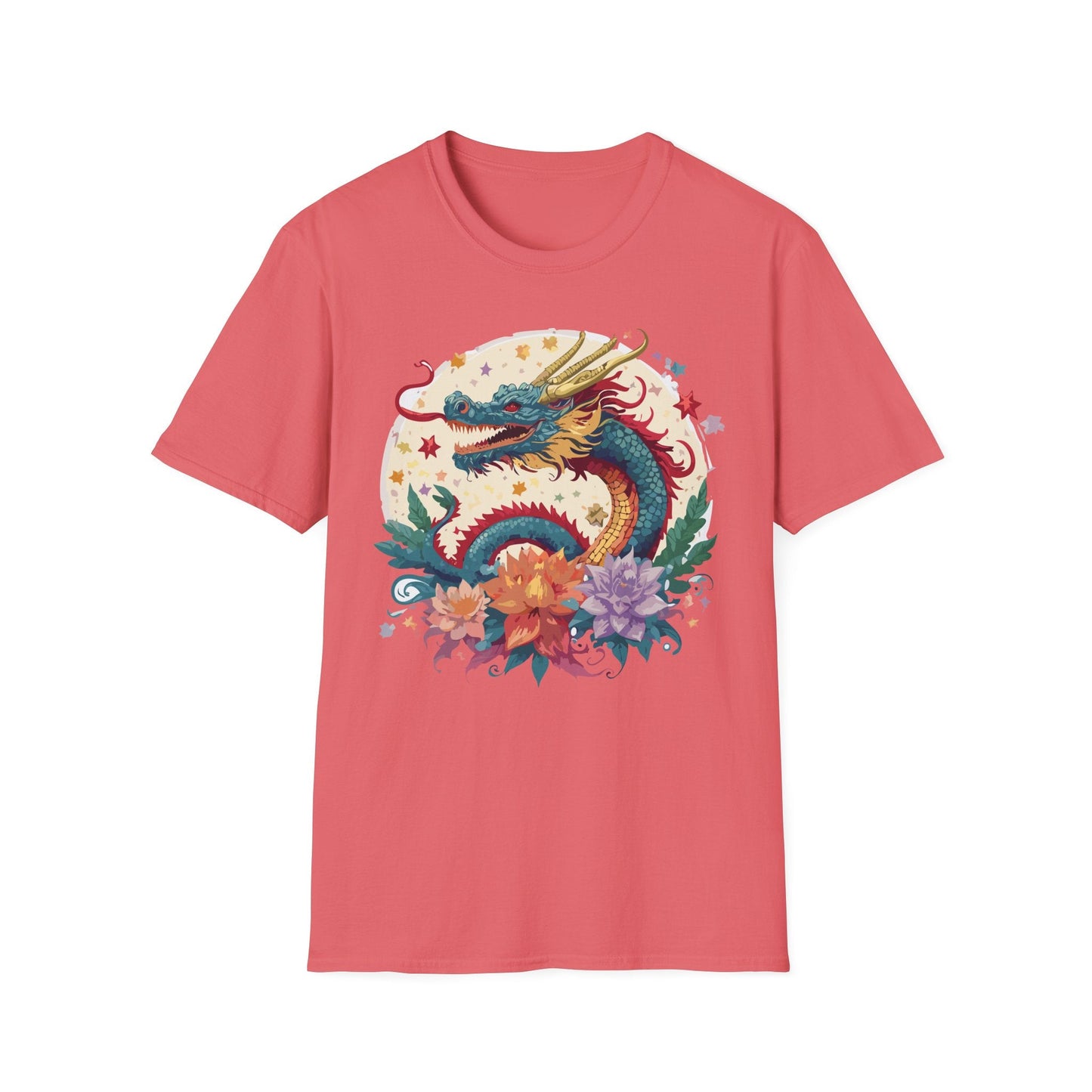 Dragon Graphic Unisex 100 Cotton Tee with Animal Artwork Design 5