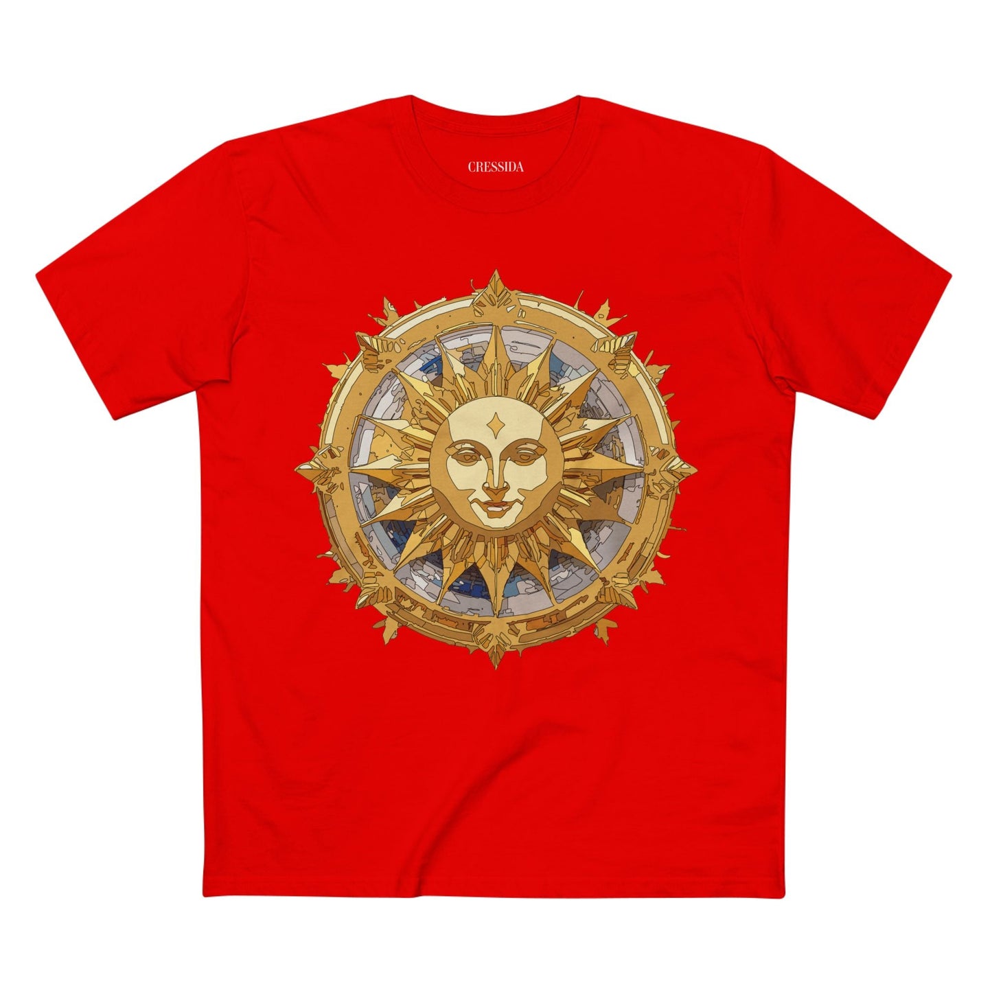 Gold Sun Graphic Unisex 100 Cotton T-Shirt with Golden Art Design 20