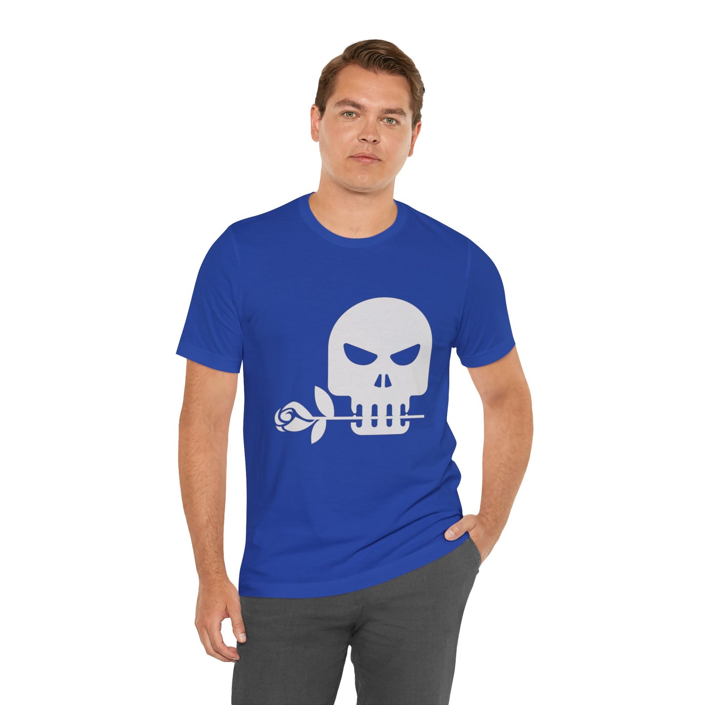 Unisex Cotton Tee Shirt with Skull