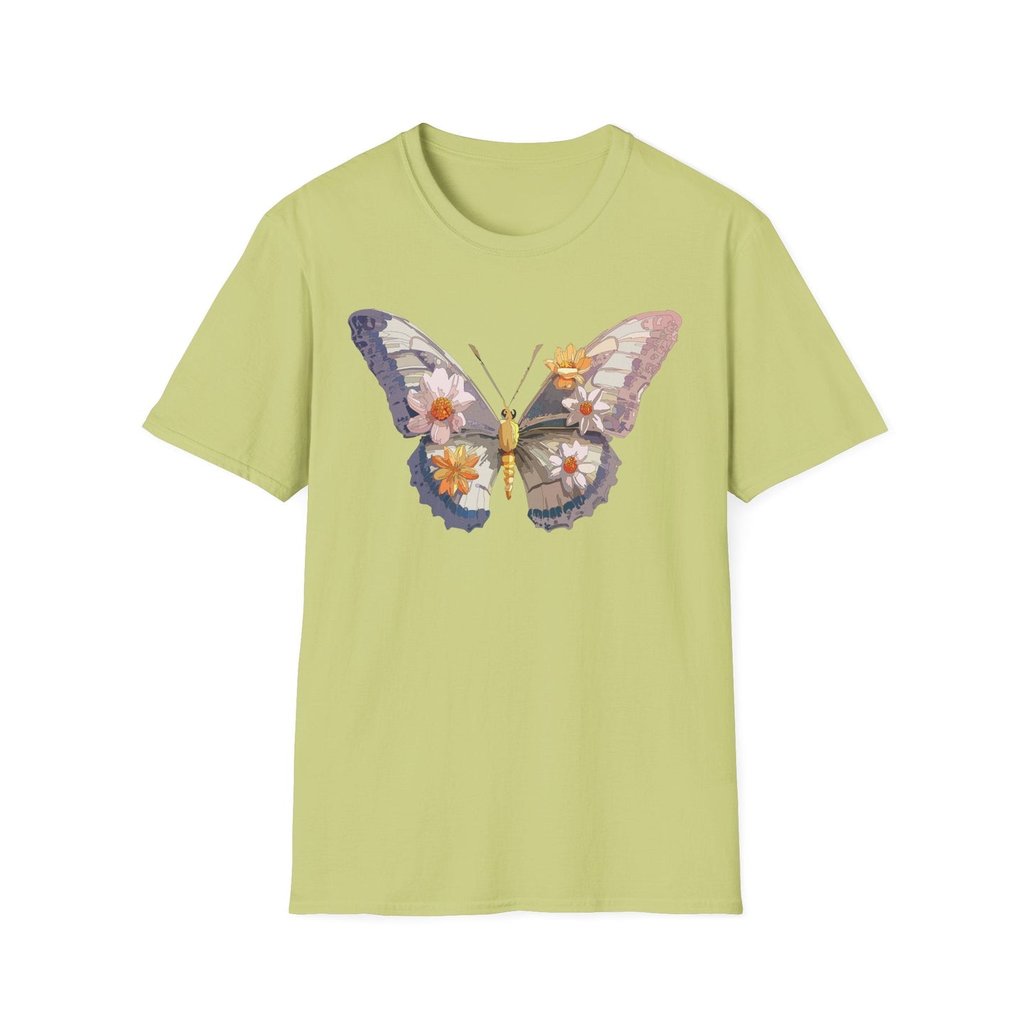 Butterfly Shirt Unisex Short Sleeve Tee Monarch Butterfly Design Gildan Softstyle 64000