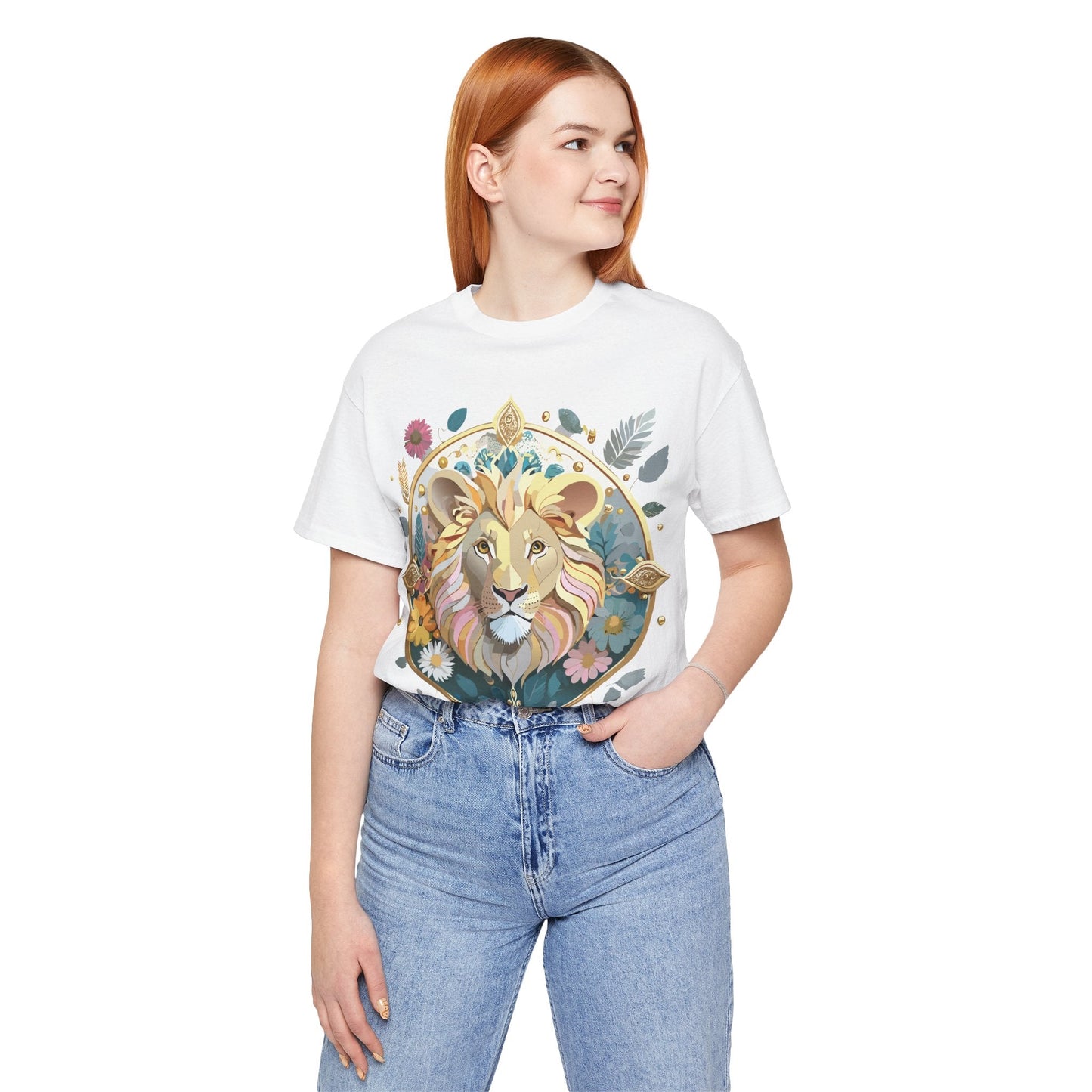Medallion Graphic Unisex 100 Cotton Vintage Animal Medal Artwork Tee 64