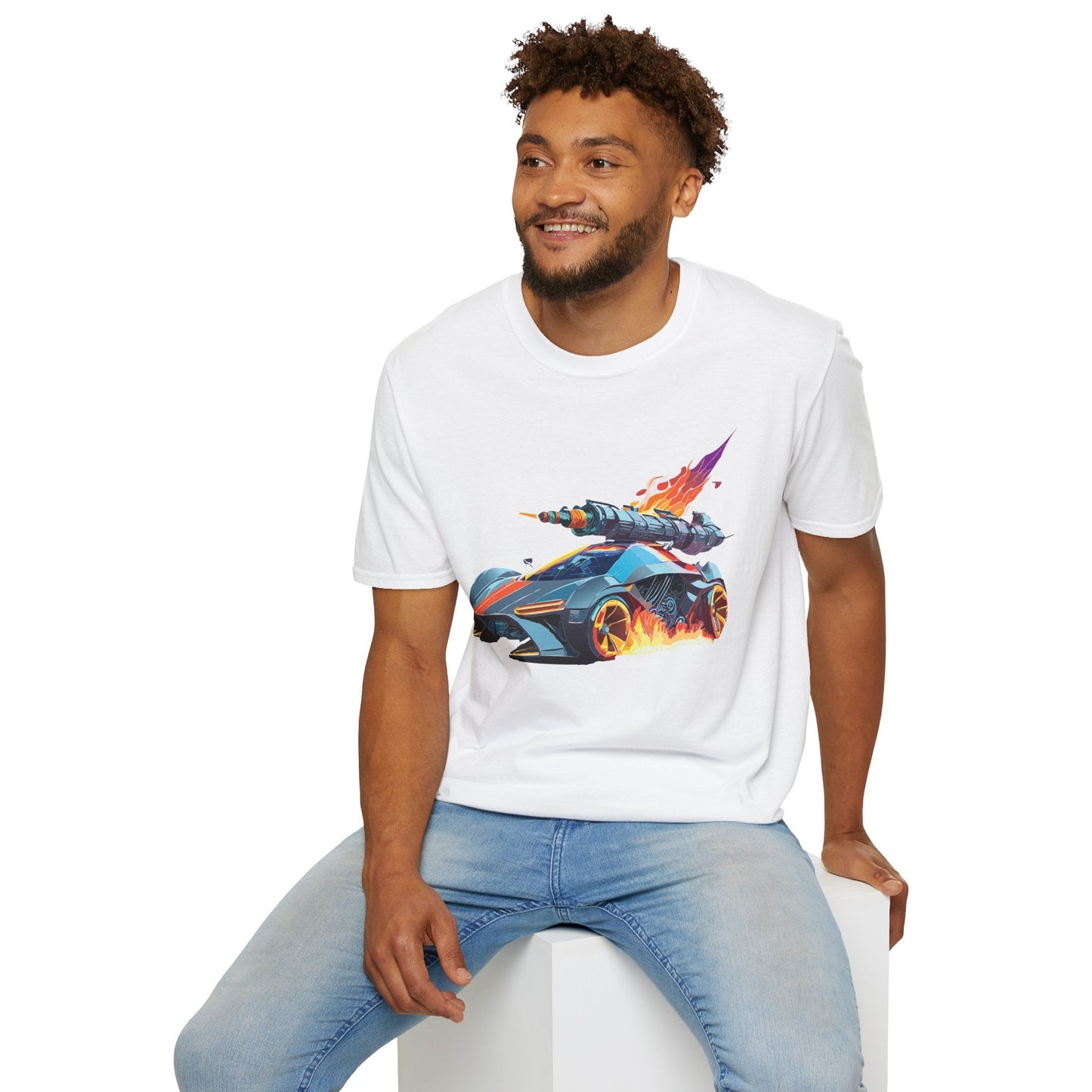 Car T Shirt for Car Lovers Unisex Softstyle Tee 64000 Hot Wheels Design Shirt with Cars