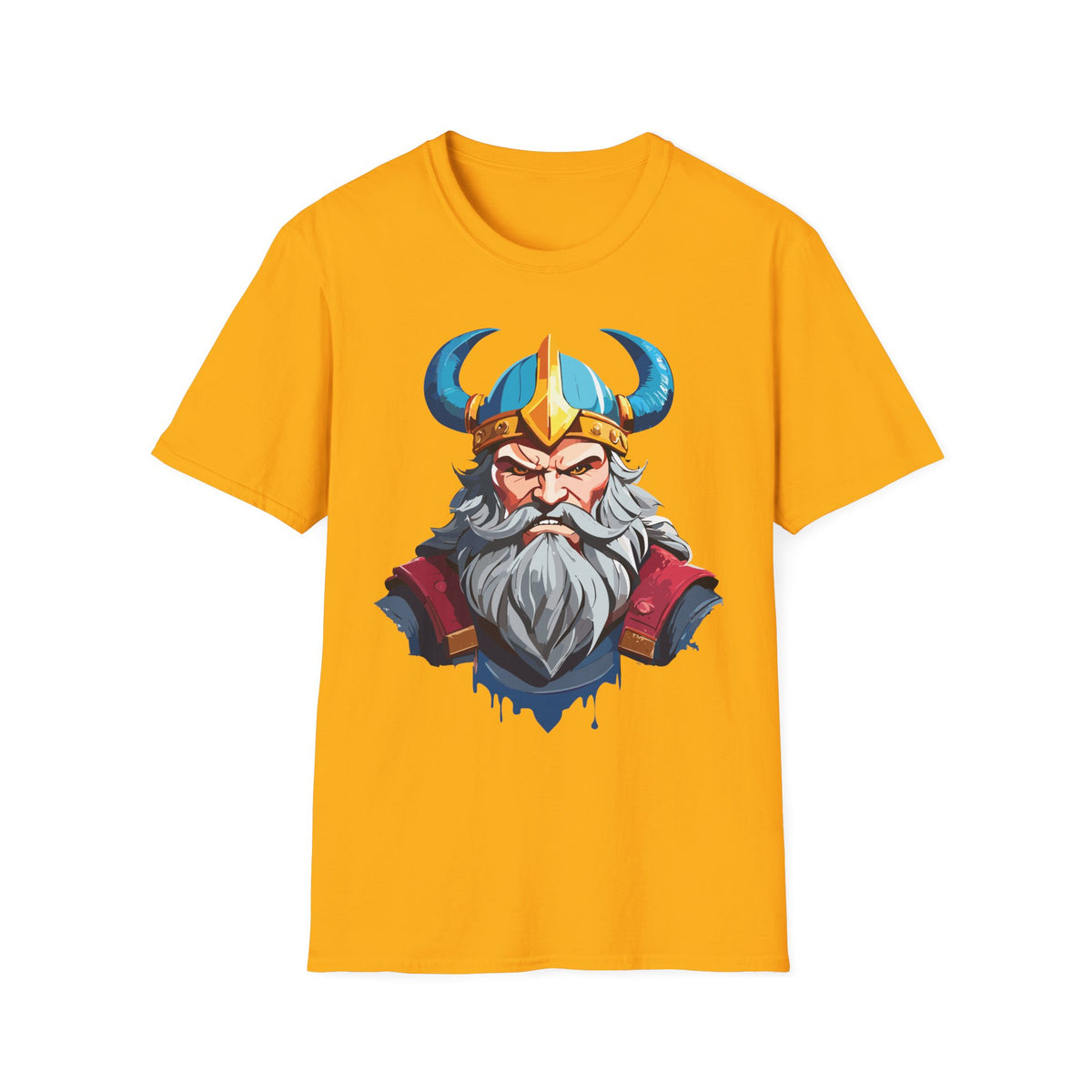 Viking Warrior Helmet T-Shirt | Norse God Illustration