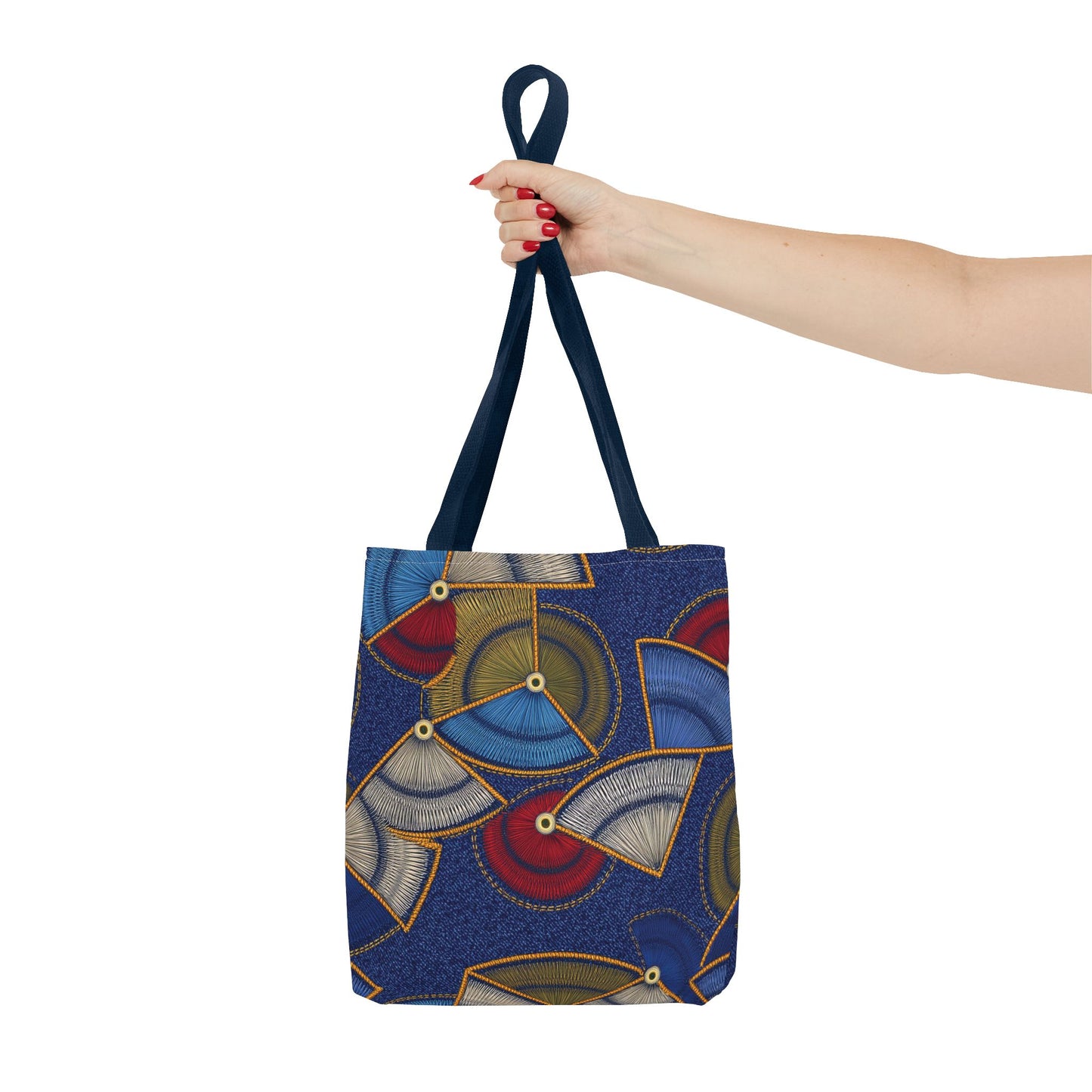 Denim Fabric Imitation Print Unisex Canvas Bag Poly Spun 3 Sizes Tote Bag 142
