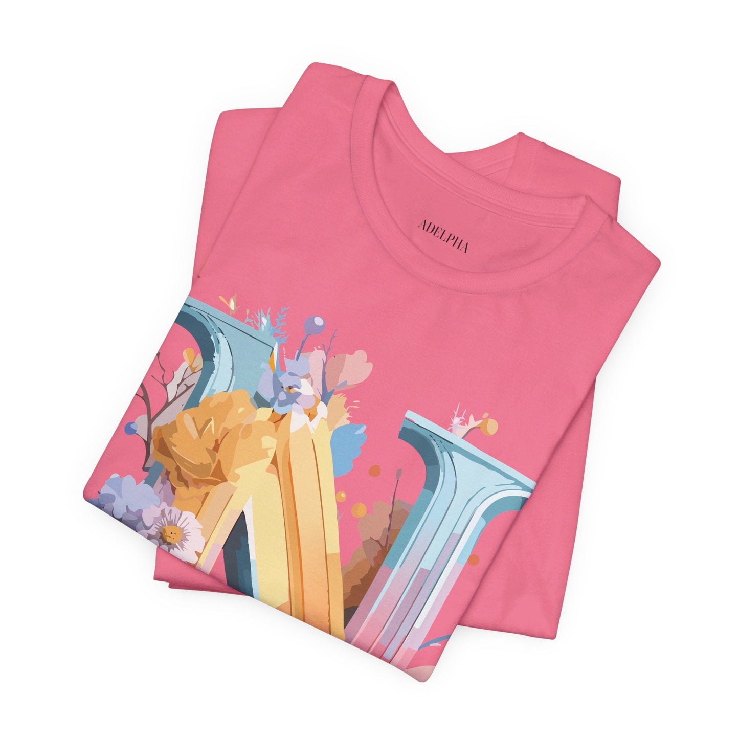 Letter N Shirt Classic Unisex Graphic Tee With Premium Vintage Adelpha Artwork Jersey Short Sleeve