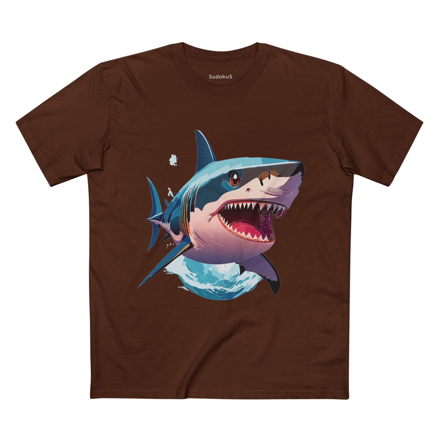 Shark Graphic Unisex 100 Cotton Staple Tee with Animal Design Artwork 11