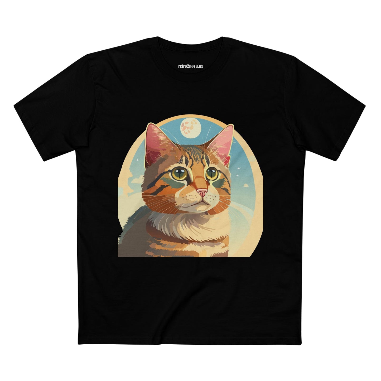 Cat Shirt Unisex Premium Cotton Tee With Original Cat Art Design Retro2Nova Soft Breathable Regular Fit