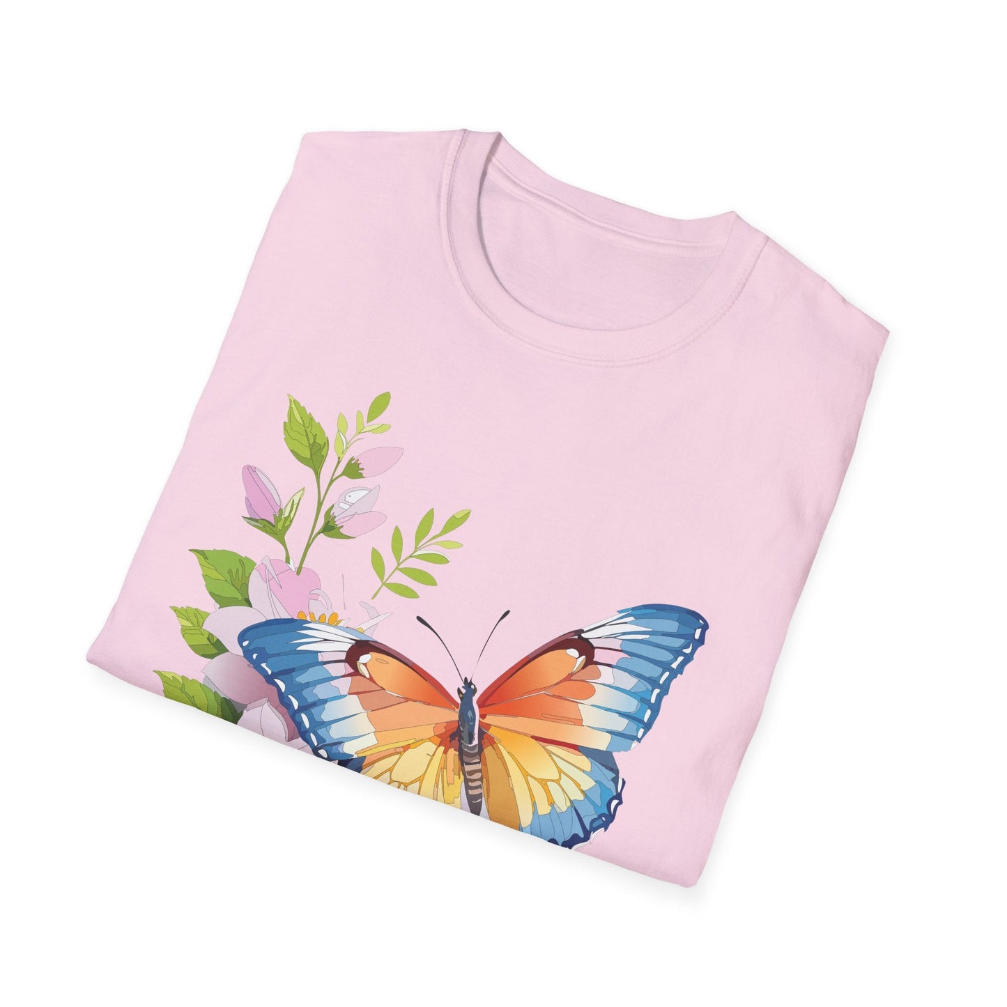 Butterfly T Shirt Unisex Monarch Design Gildan Softstyle 64000 Ring Spun Cotton Tee