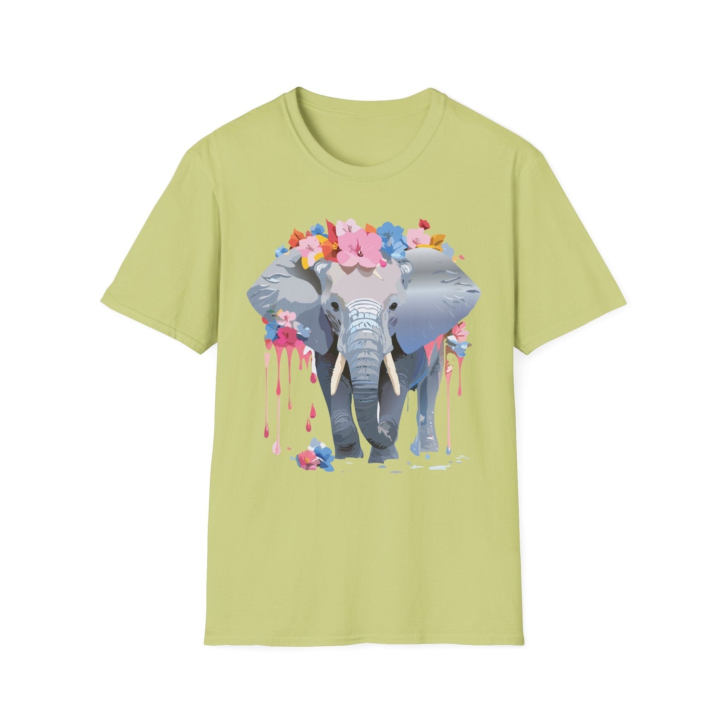Elephant Graphic T Shirt Unisex Animals Tee Softstyle 64000 Gildan Comfort Breathable